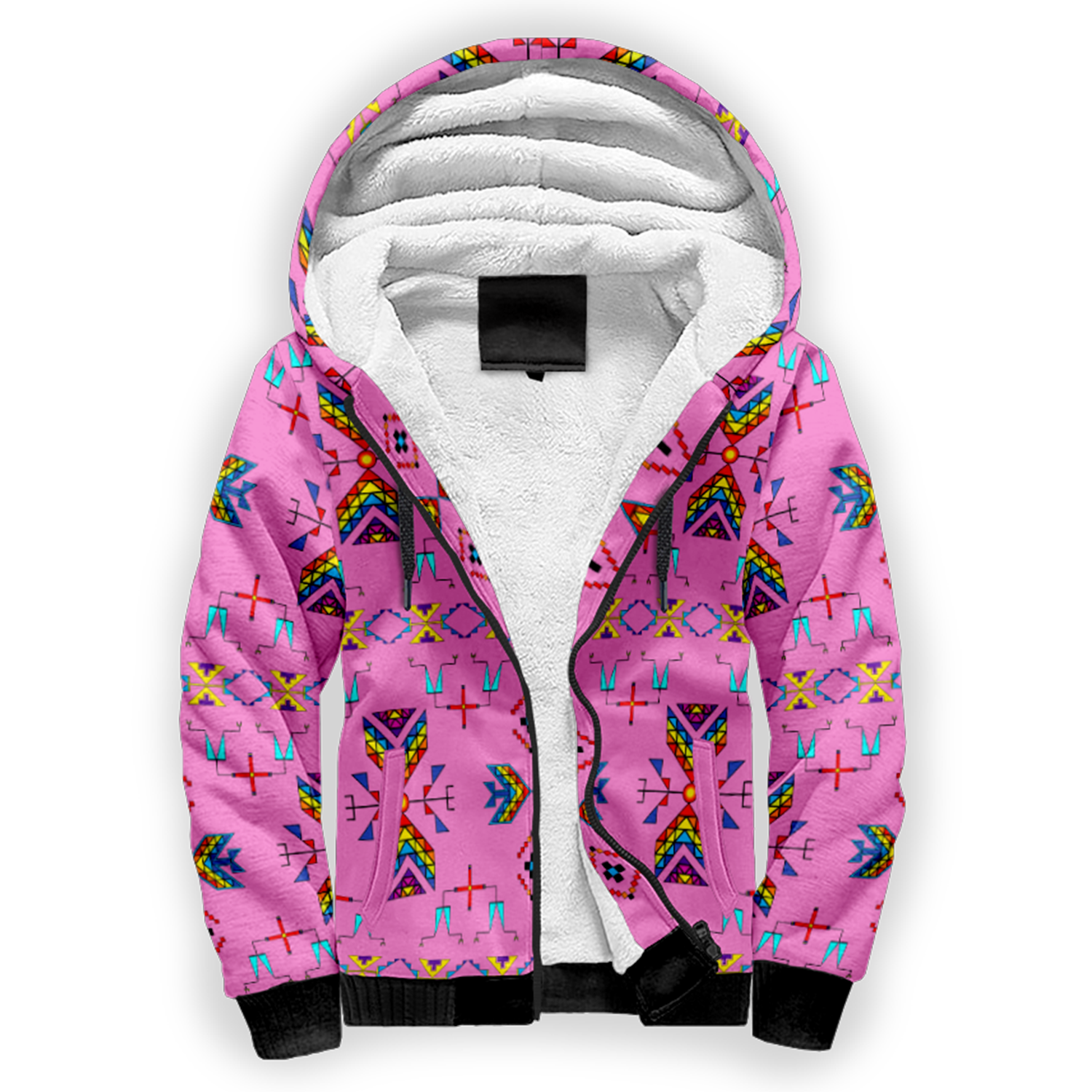 Rainy Chief Rainbow Blush Sherpa Hoodie