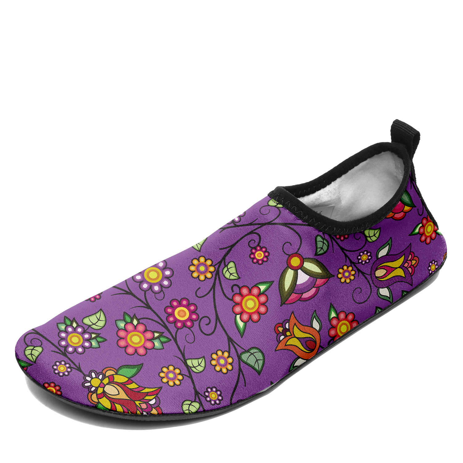 Heartbeat Petals Purple Kid's Sockamoccs Slip On Shoes