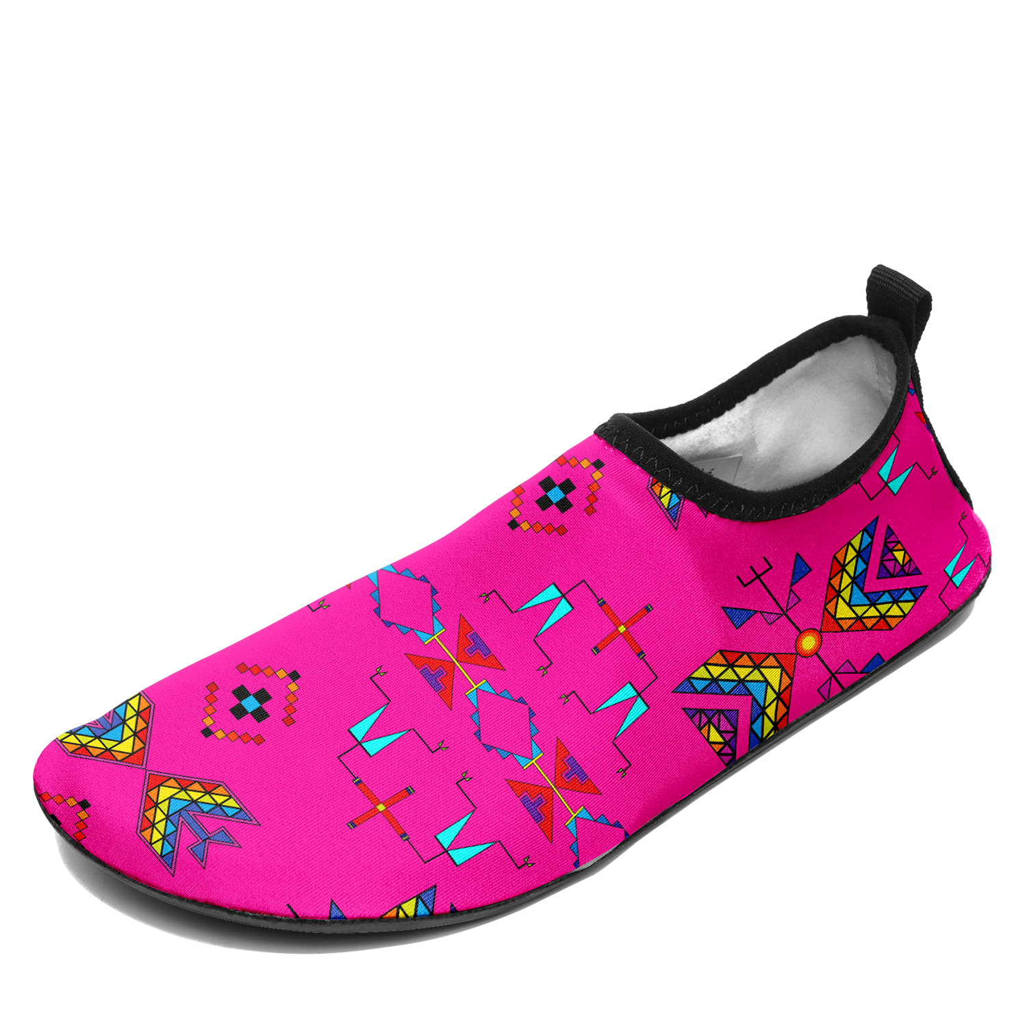 Rainy Chief Rainbow Hot Pink Kid's Sockamoccs Slip On Shoes