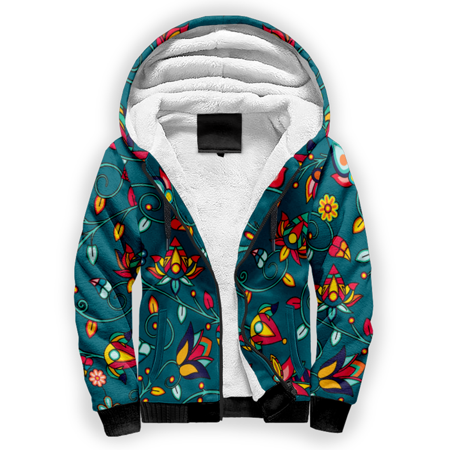 Thorny Path Teal Sherpa Hoodie