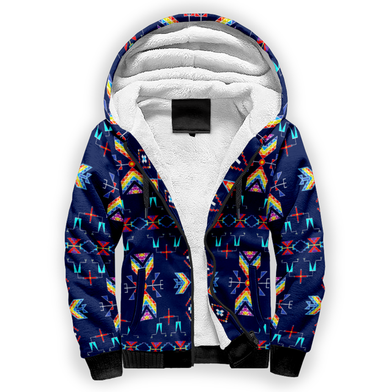 Rainy Chief Rainbow Night Lake Sherpa Hoodie