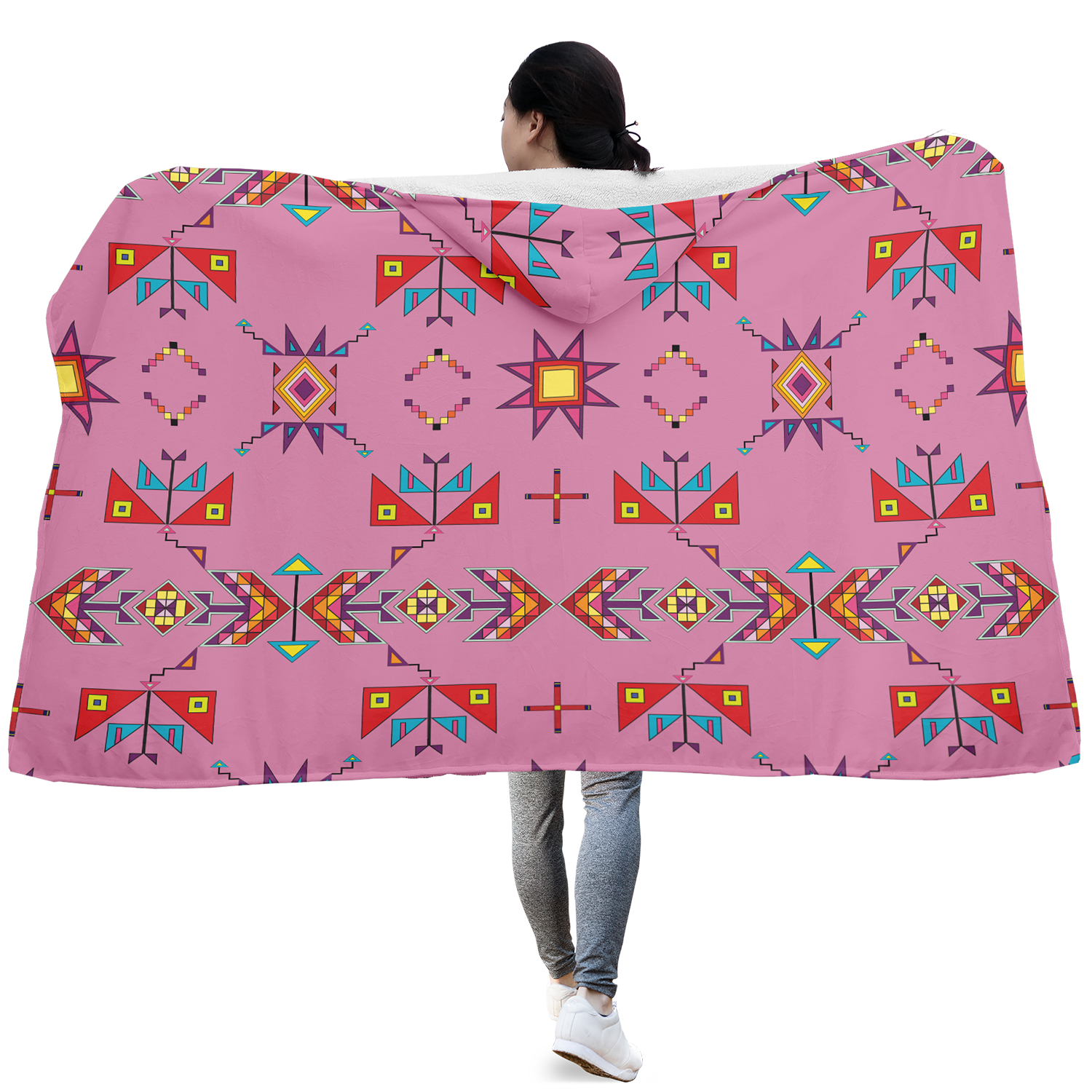 Scattered Generations Pink Hooded Blanket