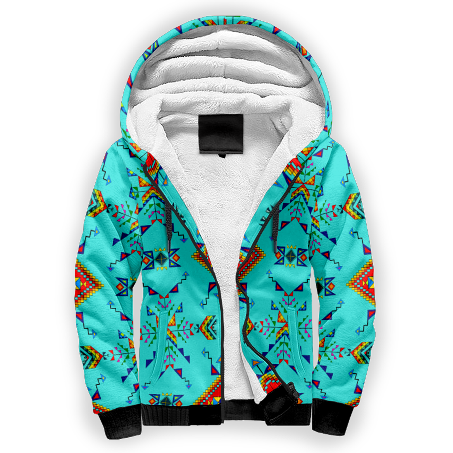 Buffalo Jump Turquoise Sherpa Hoodie