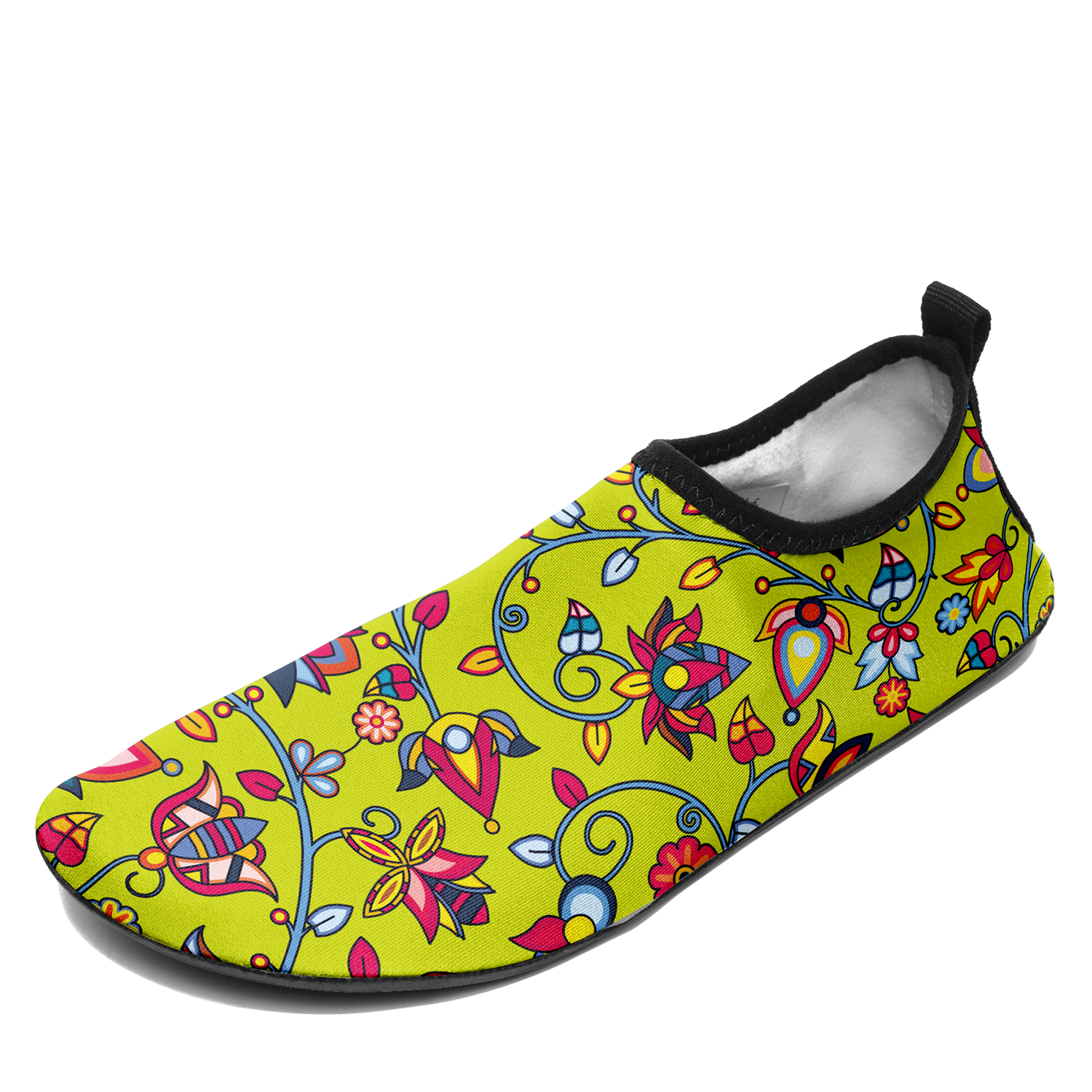 Thorny Path Yellow Kid's Sockamoccs Slip On Shoes