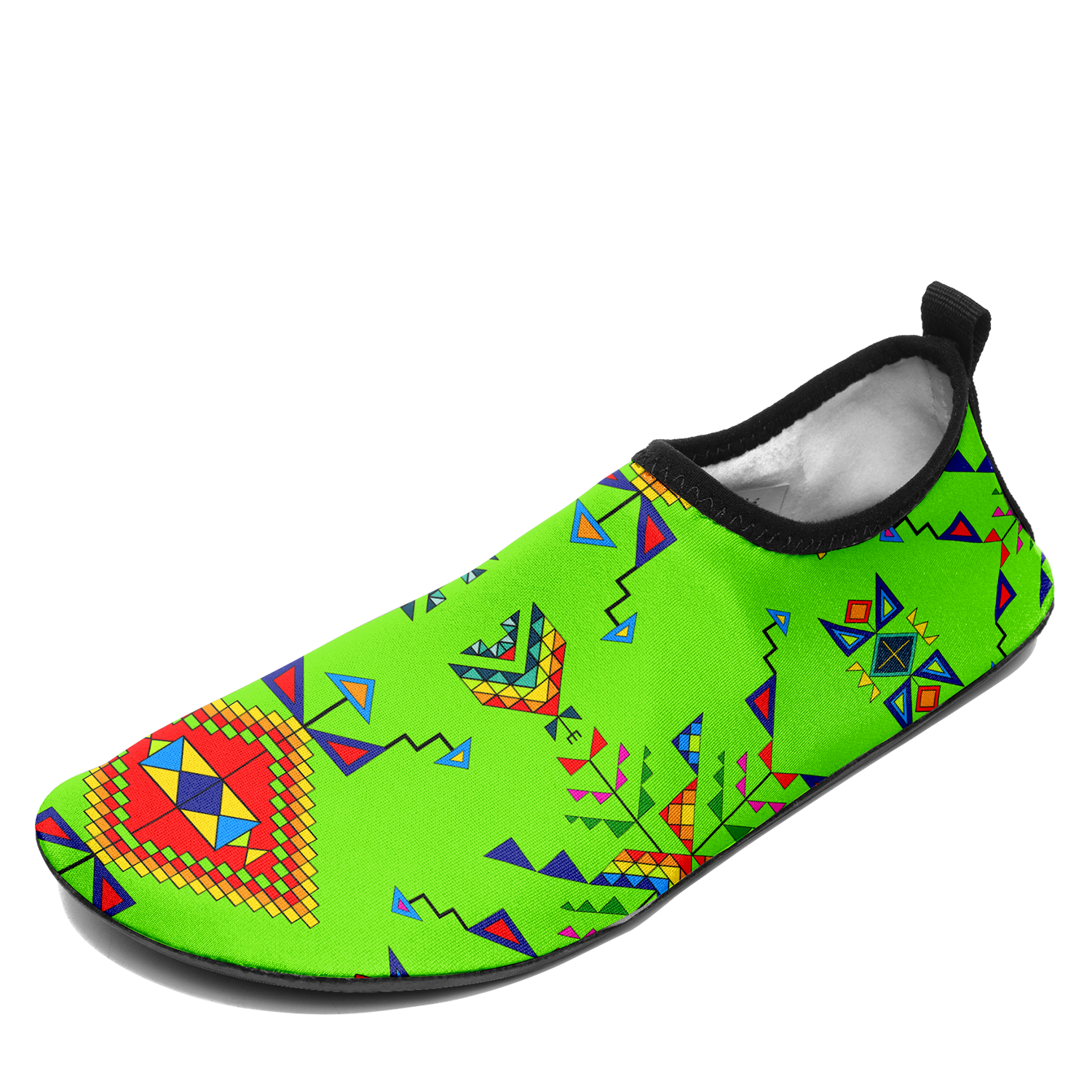 Buffalo Jump Neon Green Kid's Sockamoccs Slip On Shoes