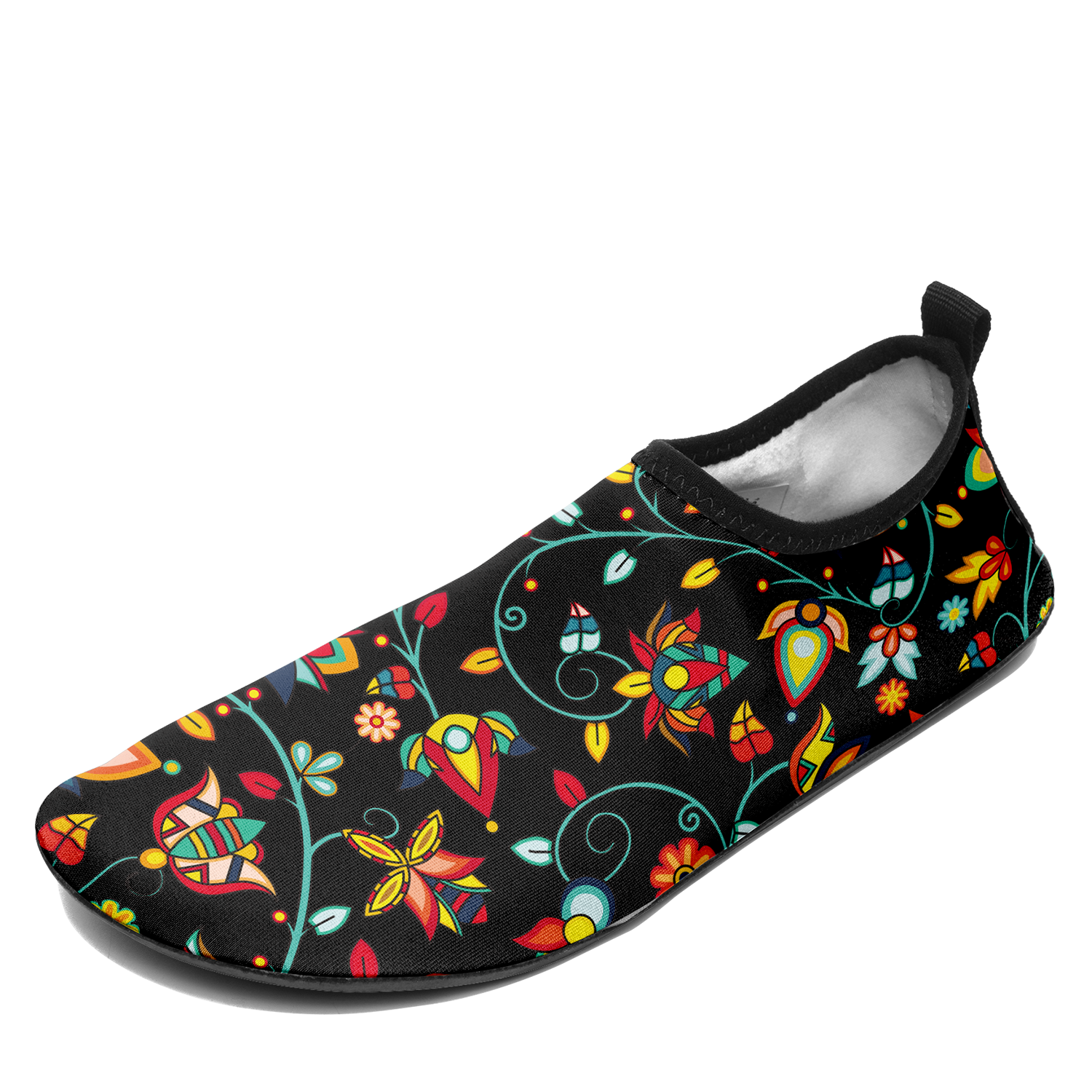 Thorny Path Black Kid's Sockamoccs Slip On Shoes