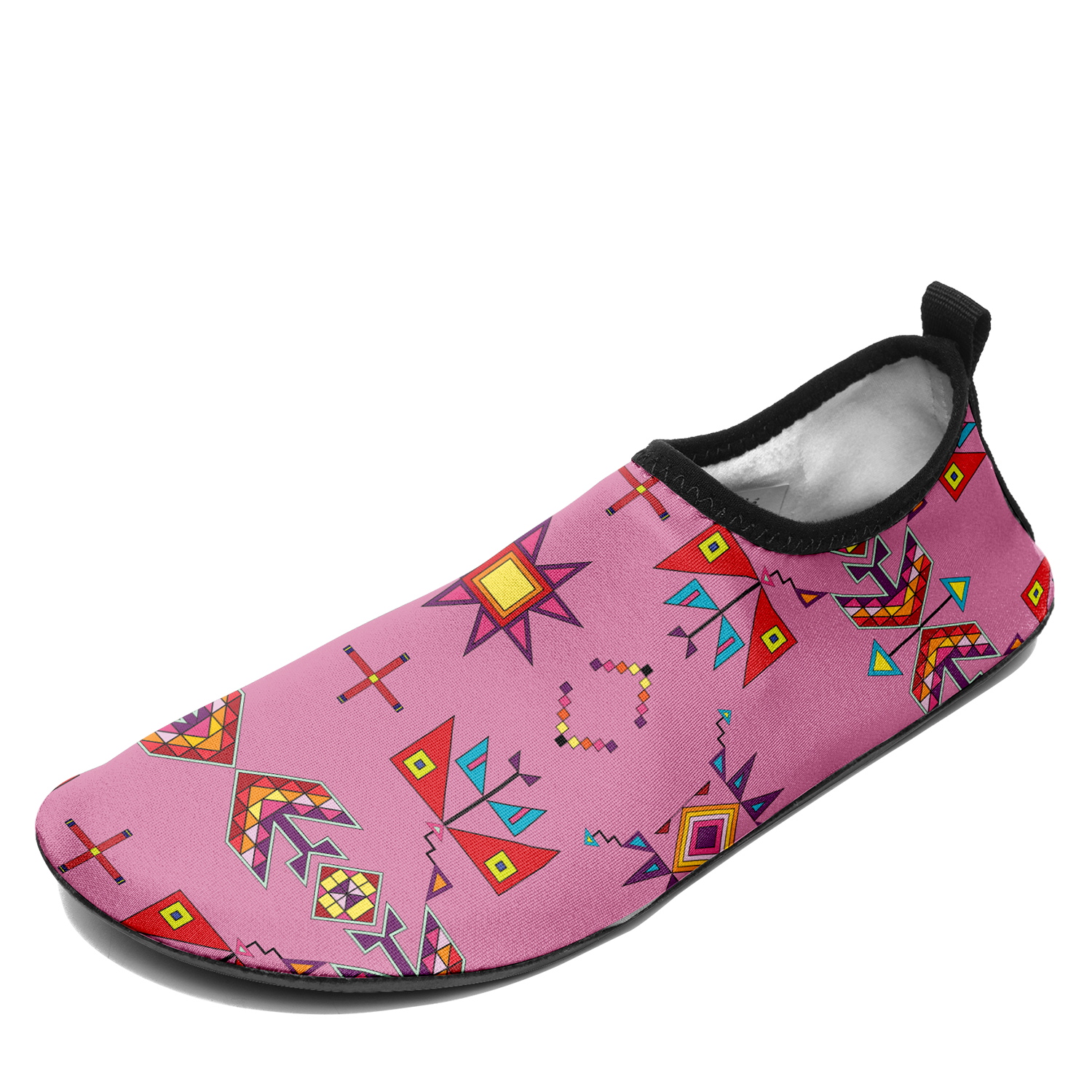 Scattered Generations Pink Kid's Sockamoccs Slip On Shoes