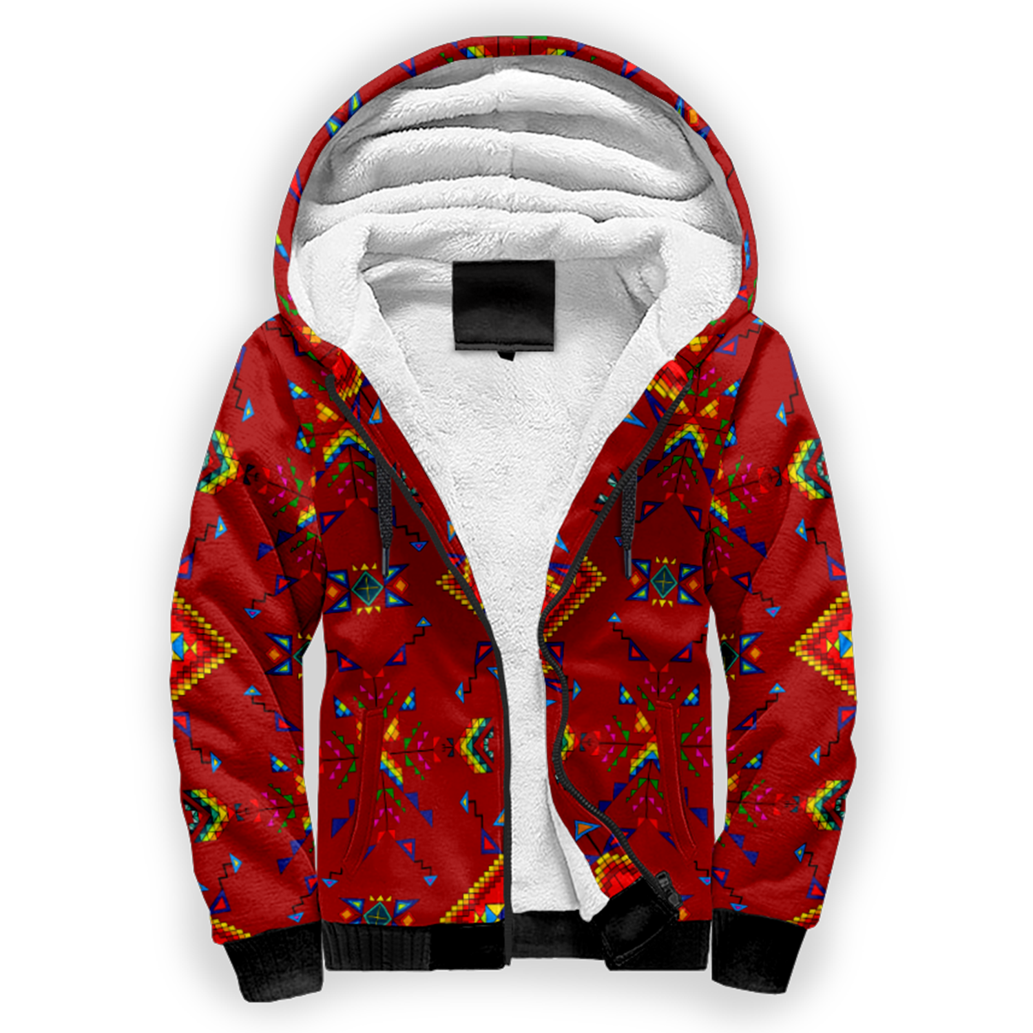 Buffalo Jump Red Sherpa Hoodie