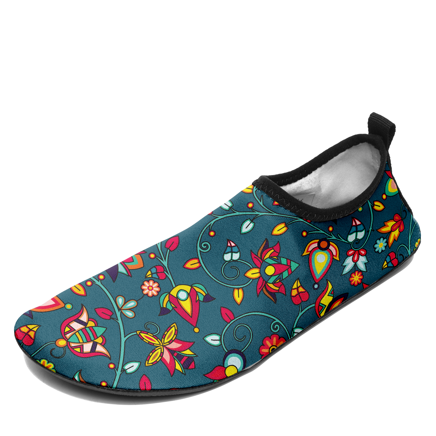 Thorny Path Teal Kid's Sockamoccs Slip On Shoes