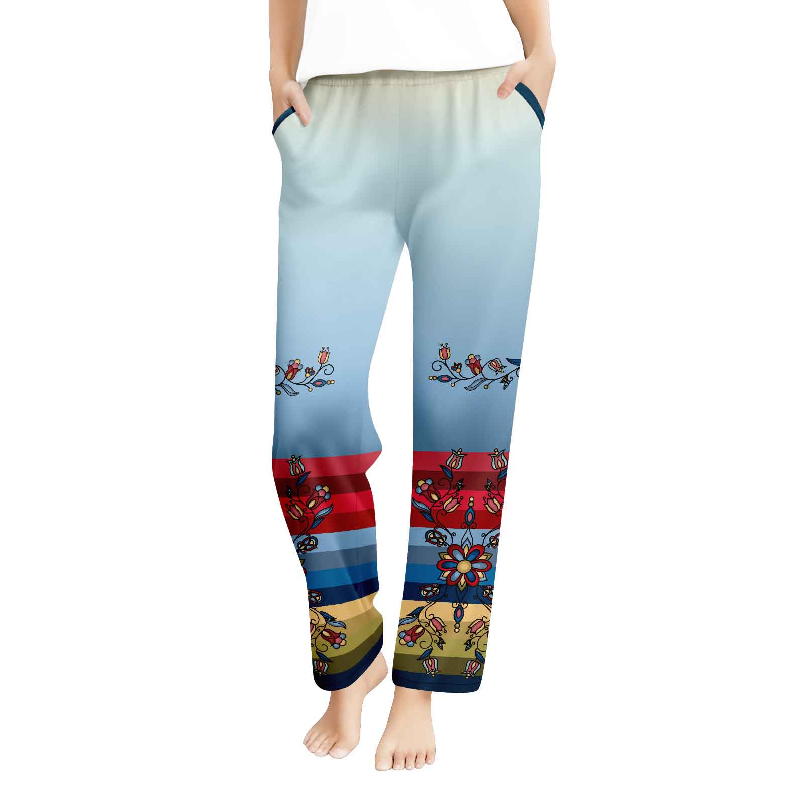 Frozen Petal Cascade Women's Pants