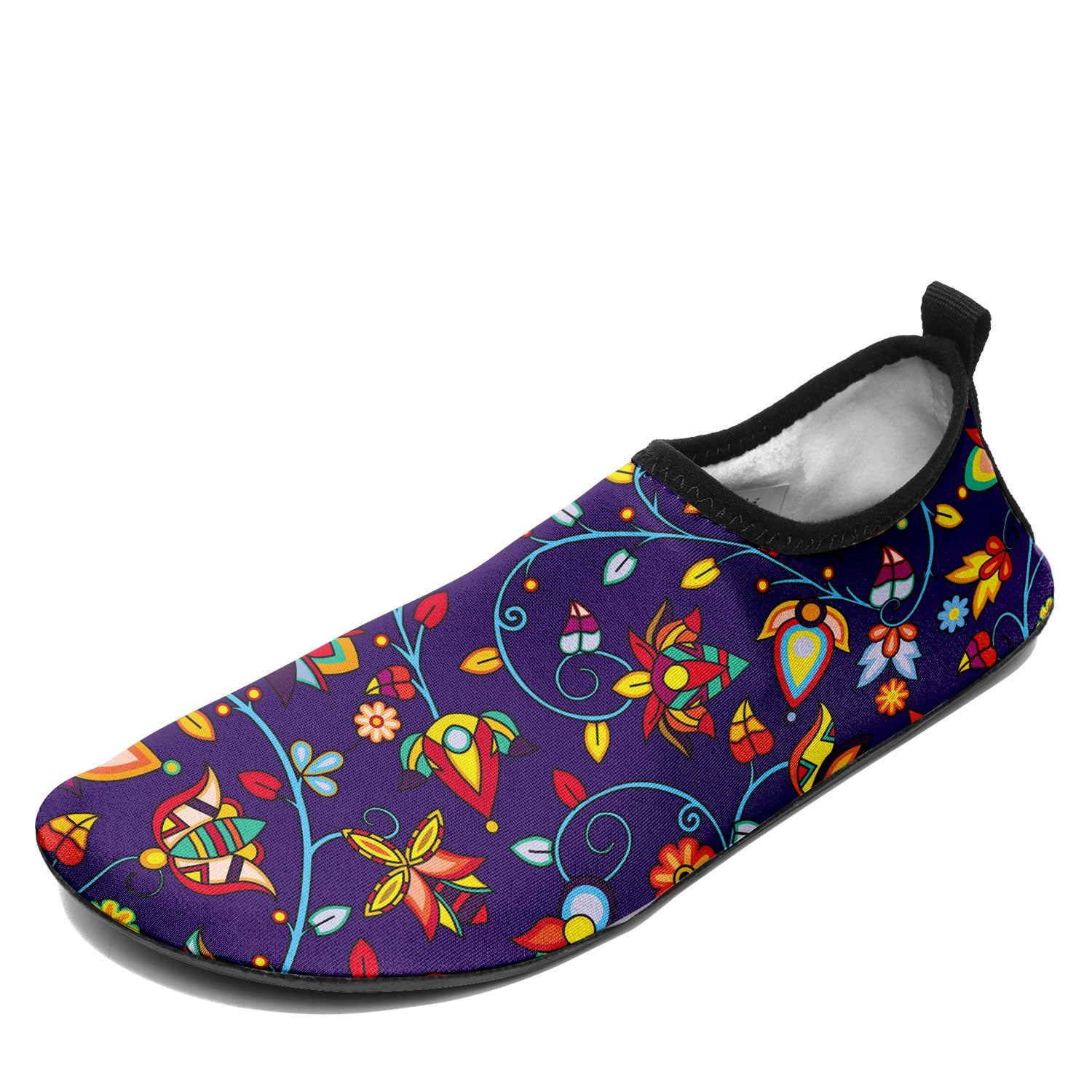 Thorny Path Blue Kid's Sockamoccs Slip On Shoes