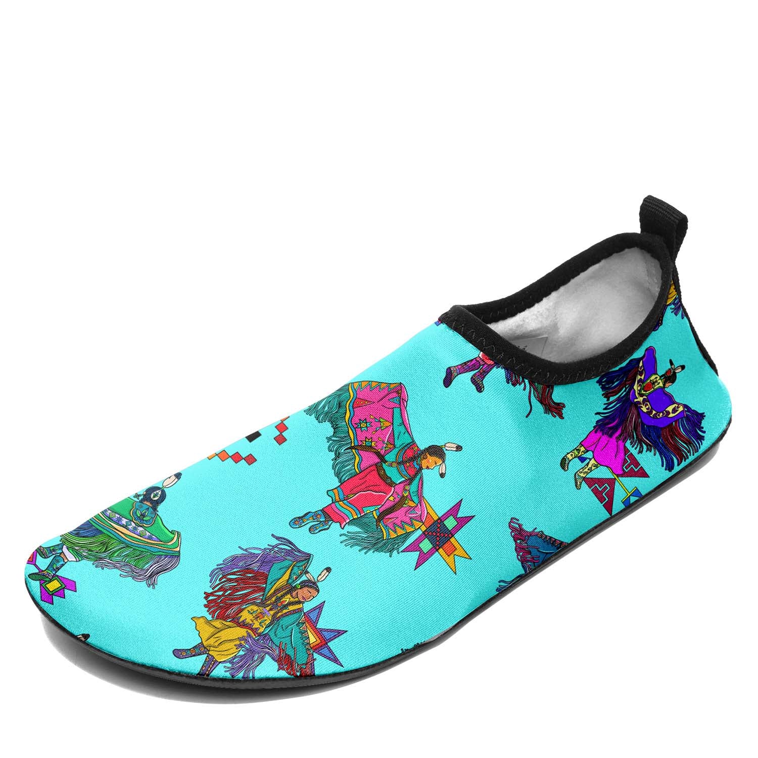 Women's Fancy Dancers Turquoise Sockamoccs