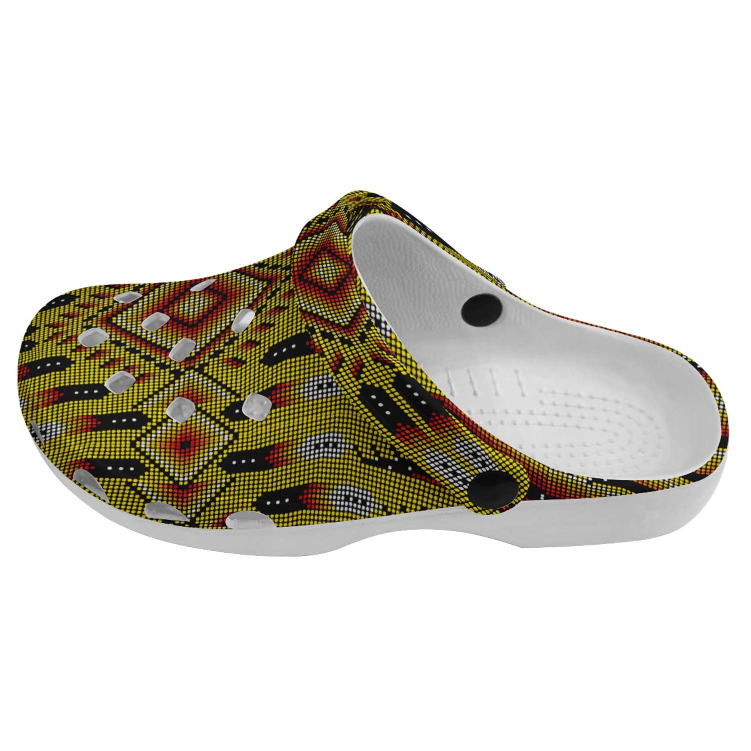 Fire Feather Yellow Muddies Unisex Clog Shoes