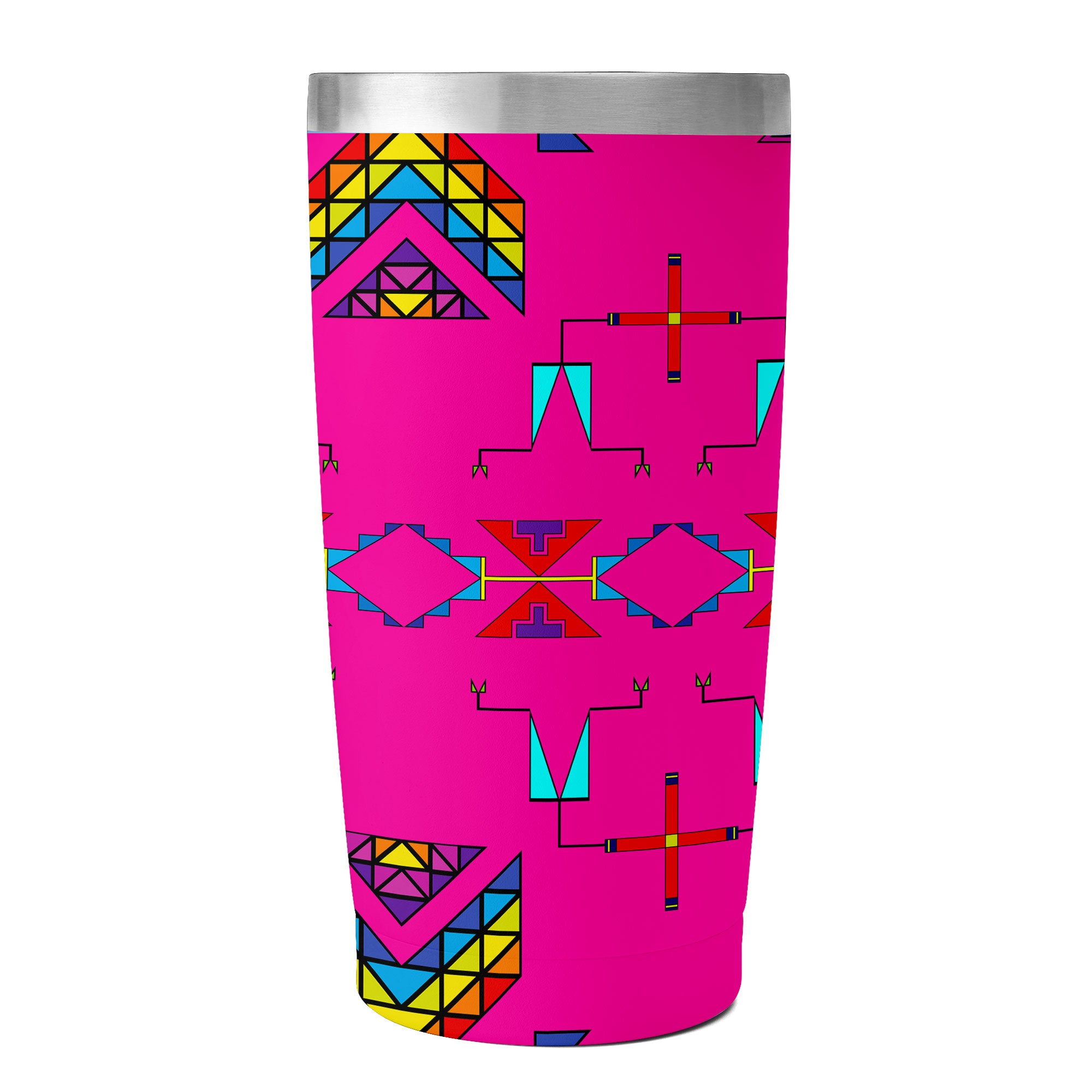 Rainy Chief Rainbow Hot Pink 15OZ Tumbler