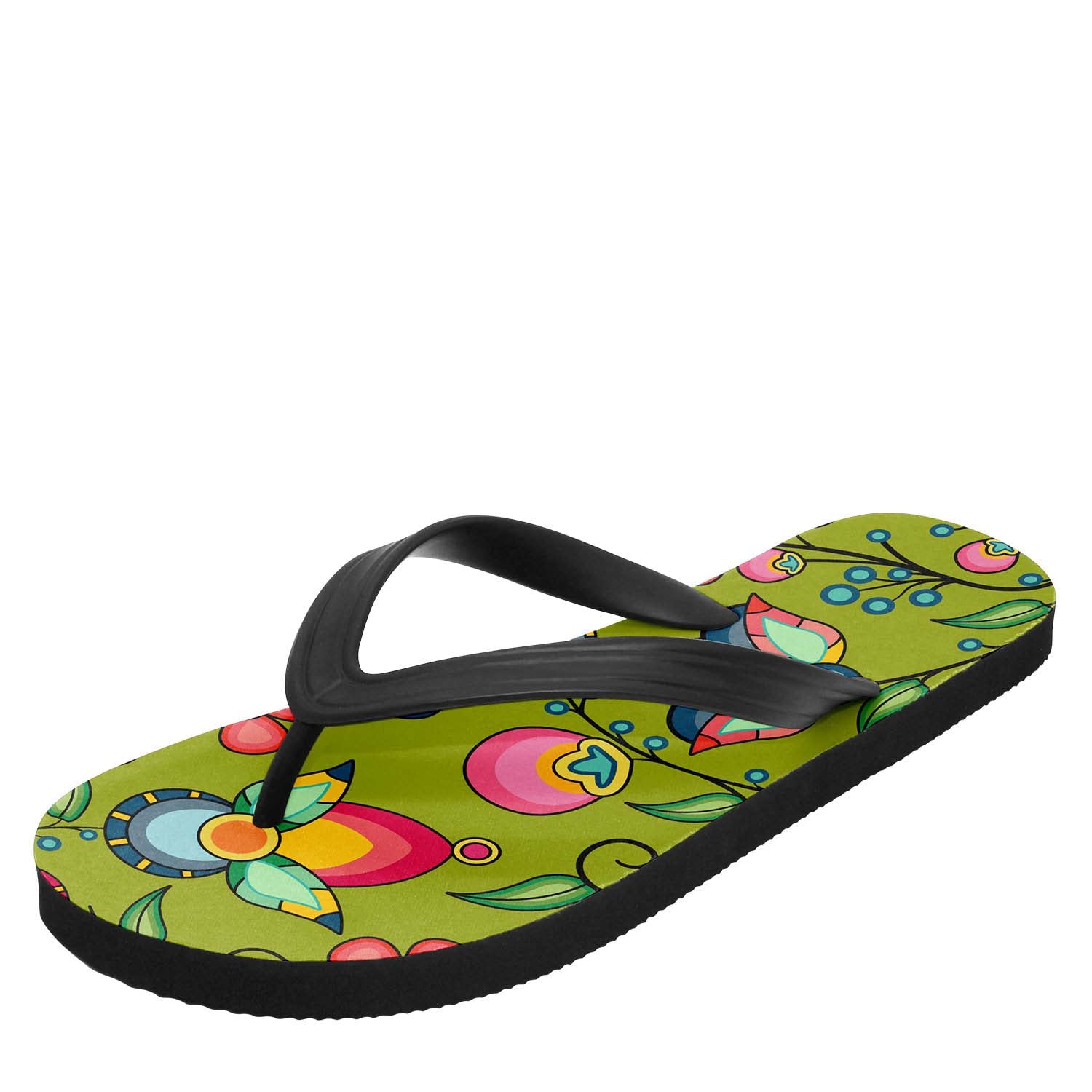 Floral Bounty Sweetgrass Flip Flops