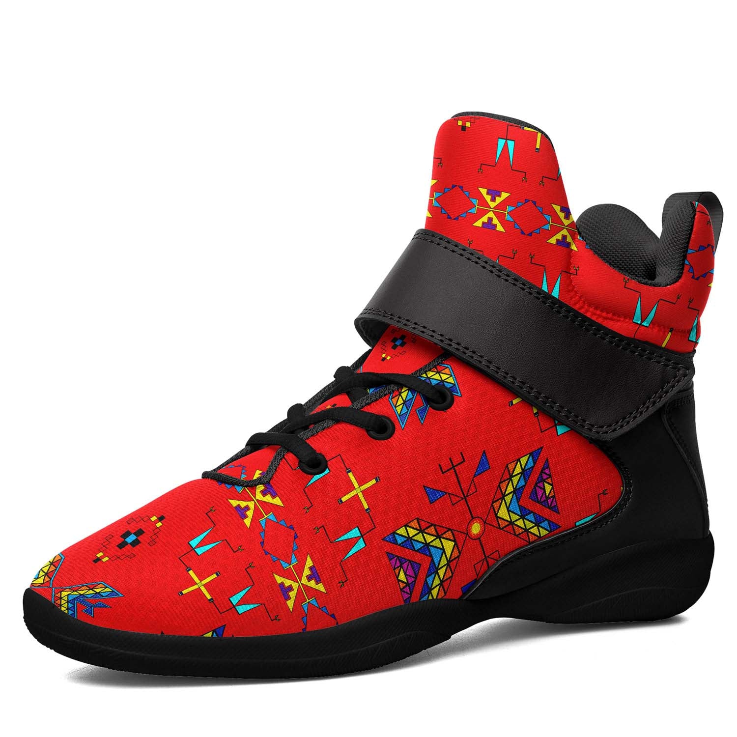 Rainy Chief Rainbow Red Ipottaa Basketball / Sport High Top Shoes - Black Sole