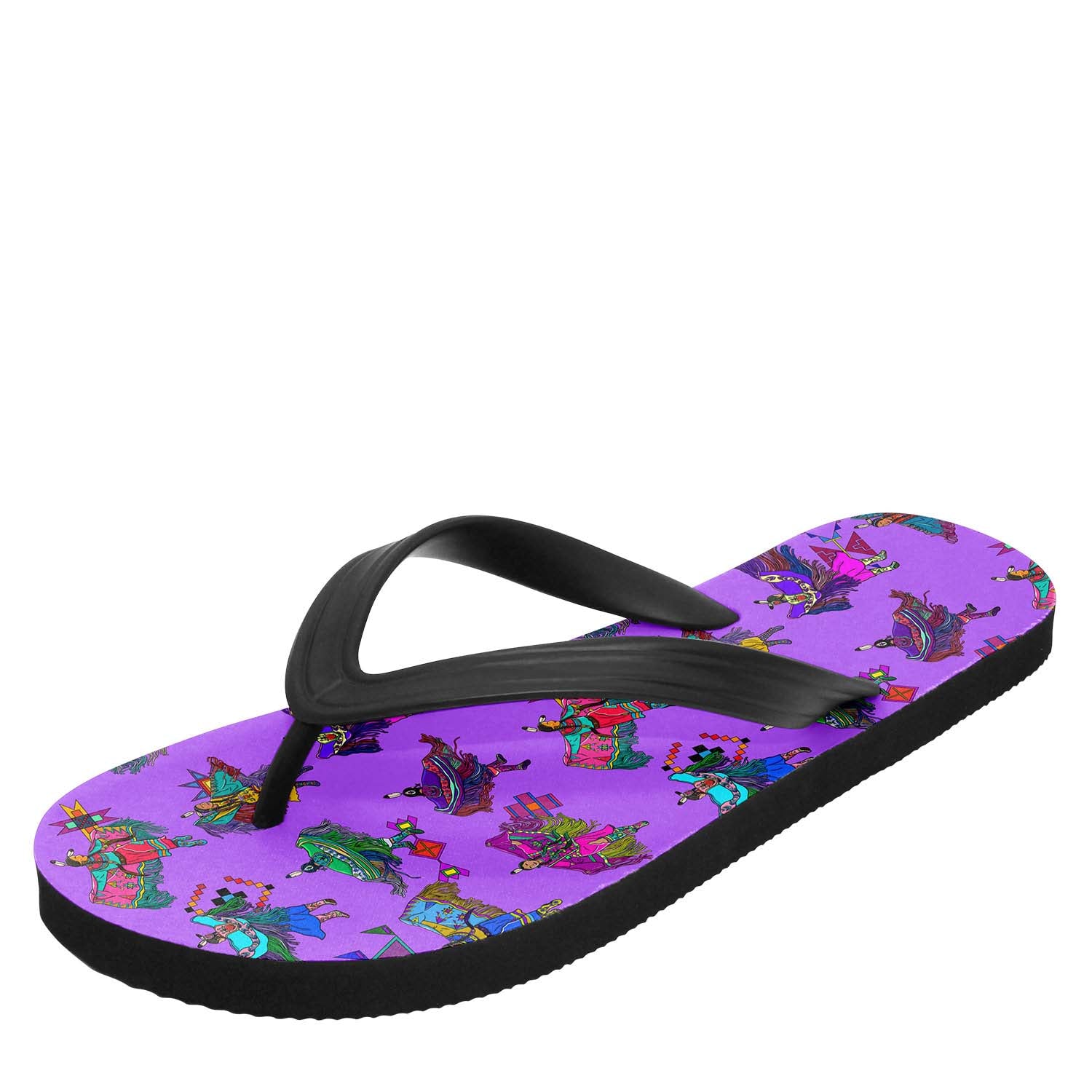 Women's Fancy Dancers Purple Flip Flops