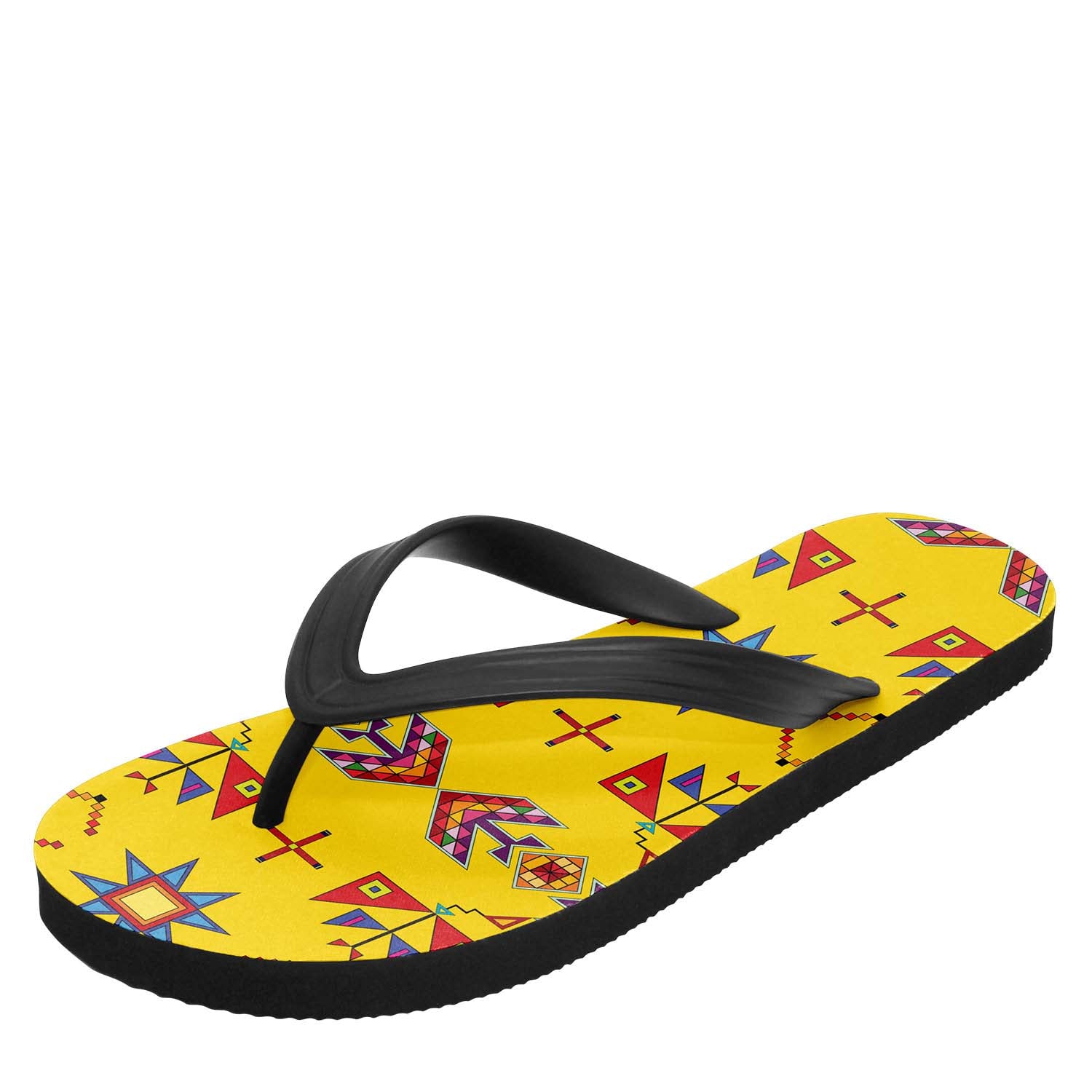 Scattered Generations Maize Flip Flops