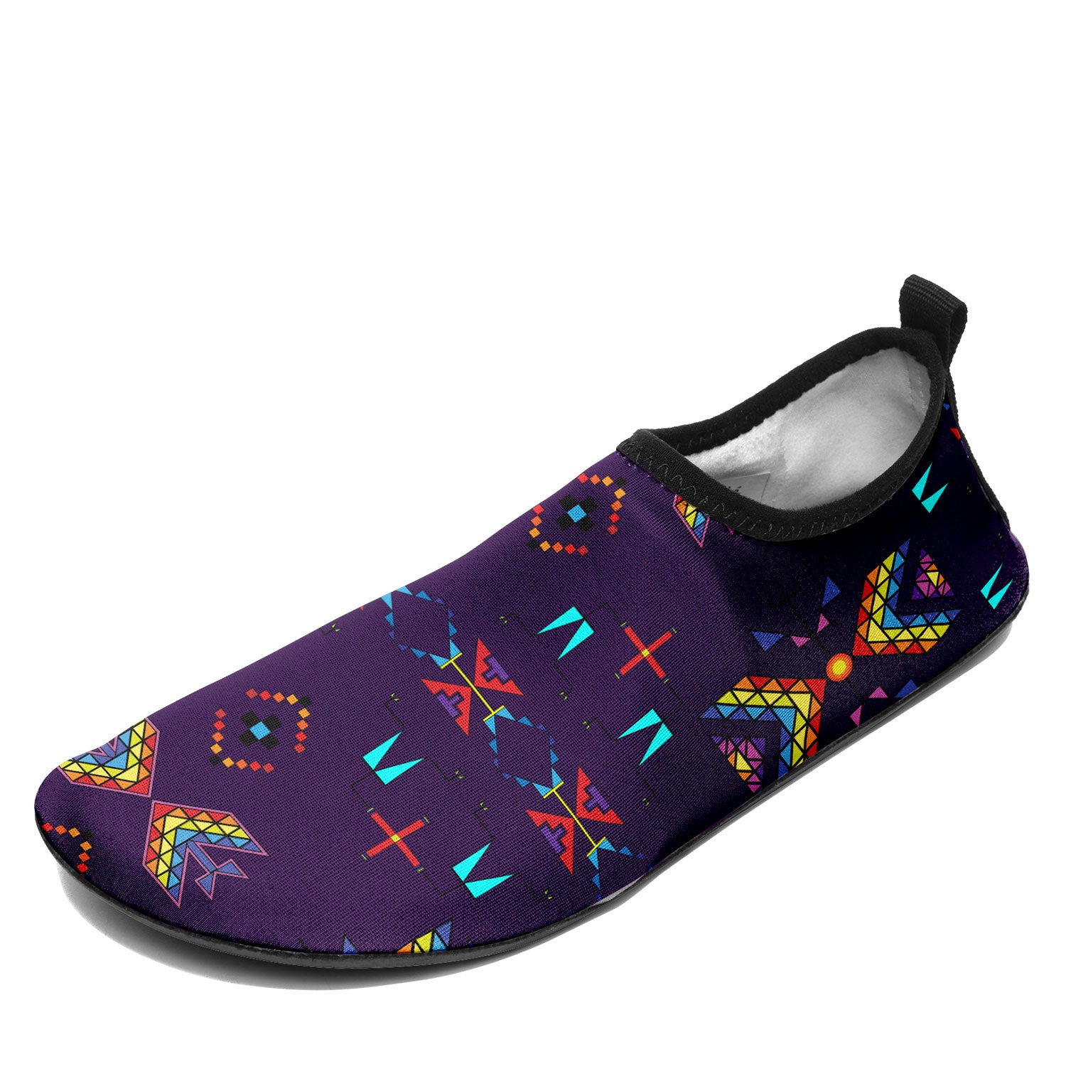 Rainy Chief Rainbow Dark Purple Kid's Sockamoccs Slip On Shoes