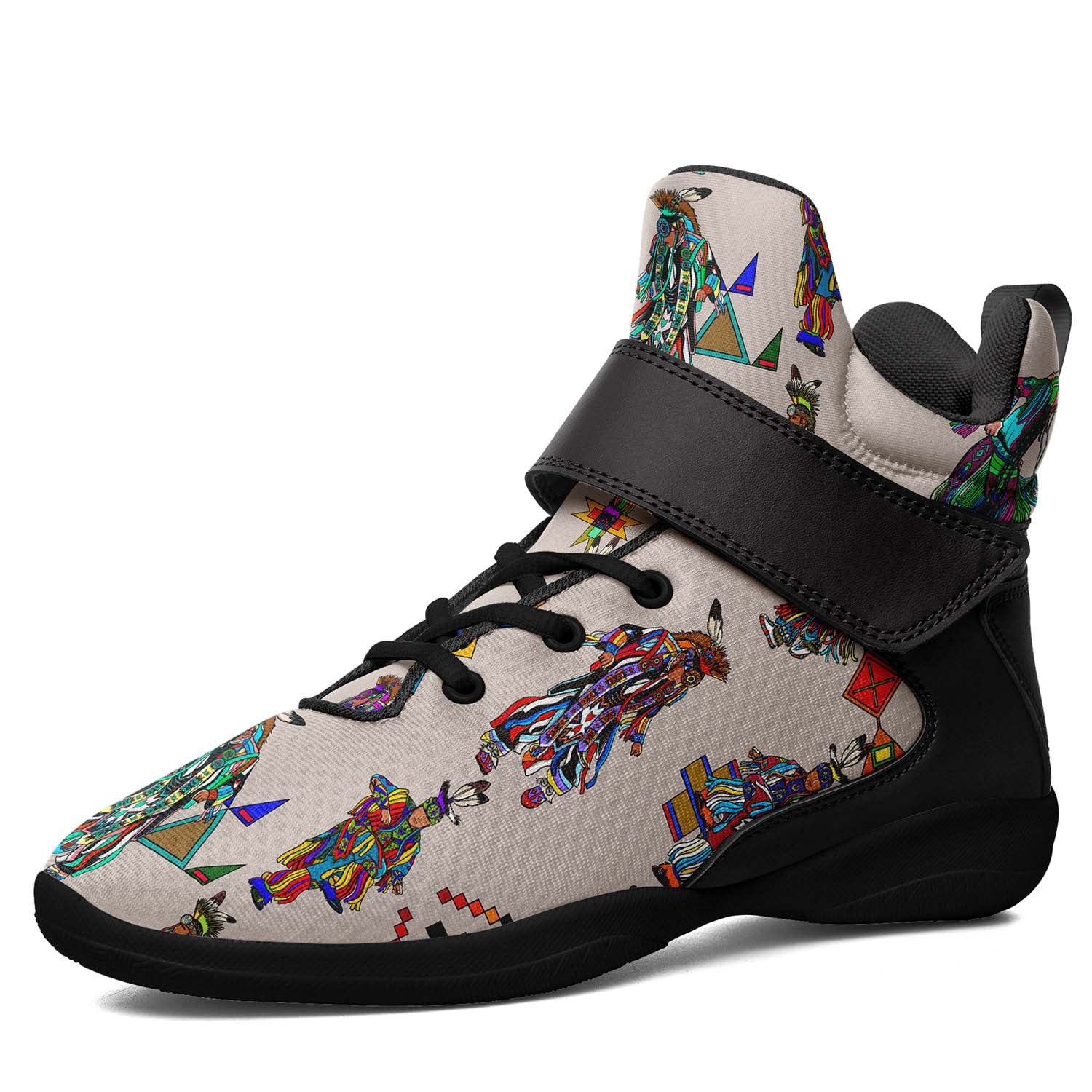 Men's Grass Dancers Muslin Ipottaa Basketball / Sport High Top Shoes - Black Sole