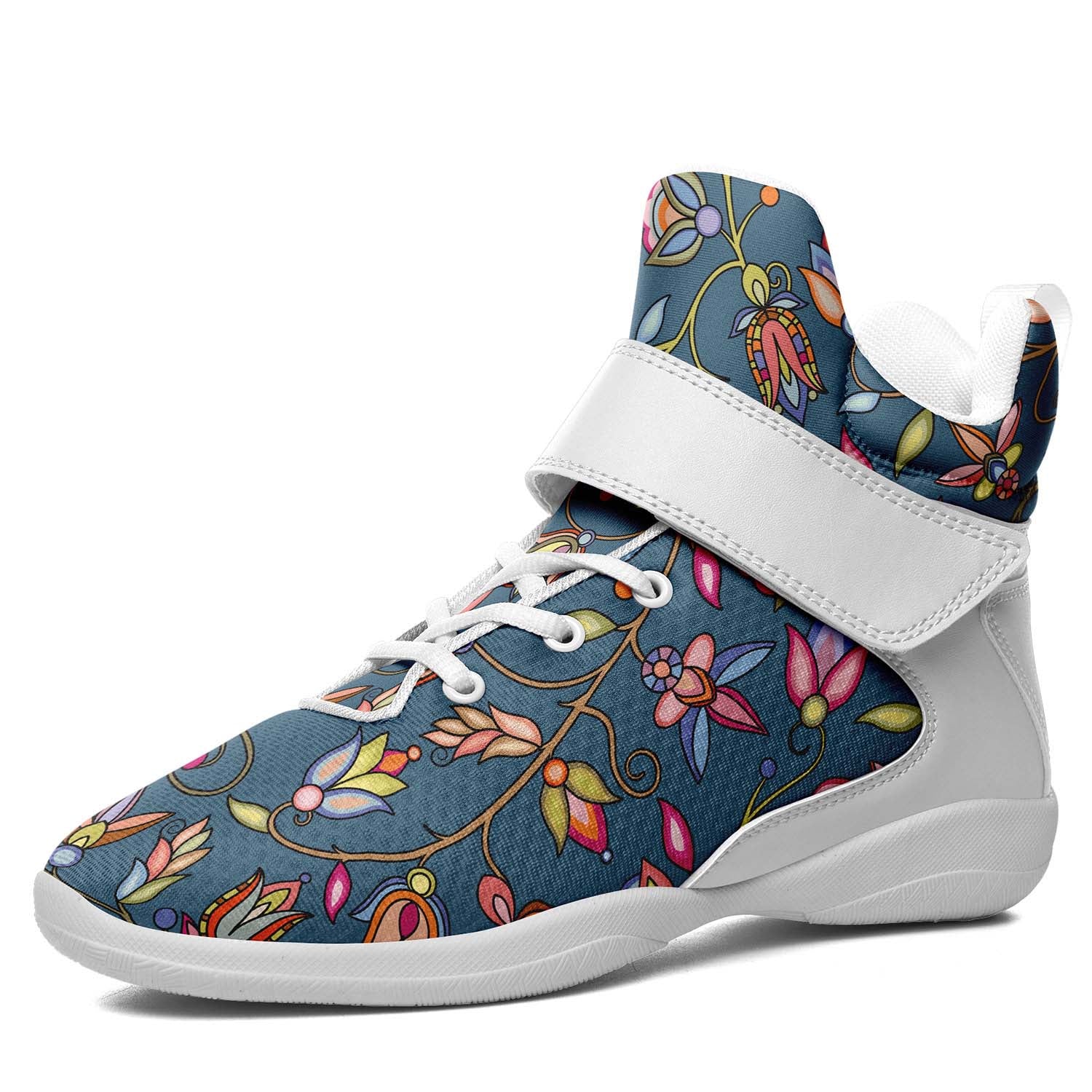 Buffalo Bloom Rainstorm Ipottaa Basketball / Sport High Top Shoes - White Sole