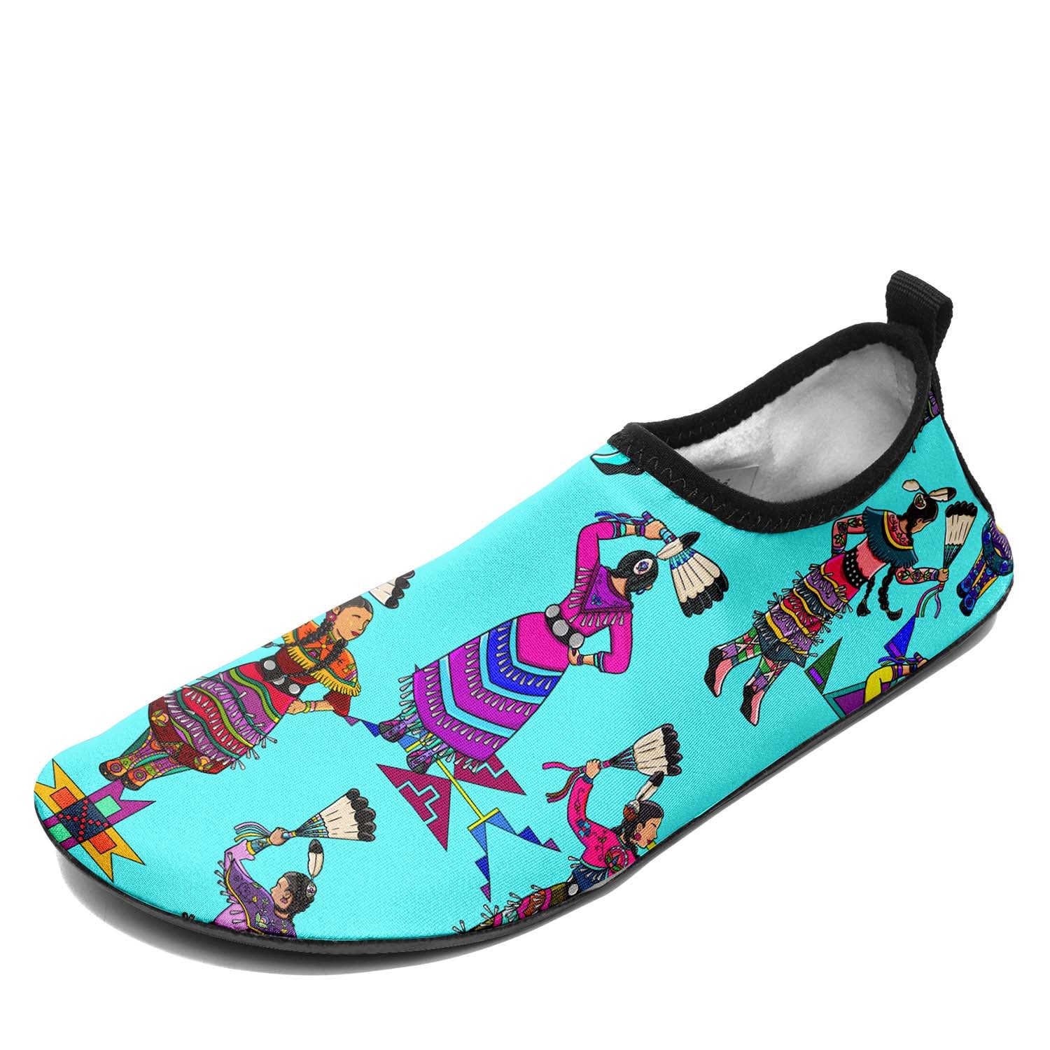 Women's Jingle Dancers Turquoise Sockamoccs