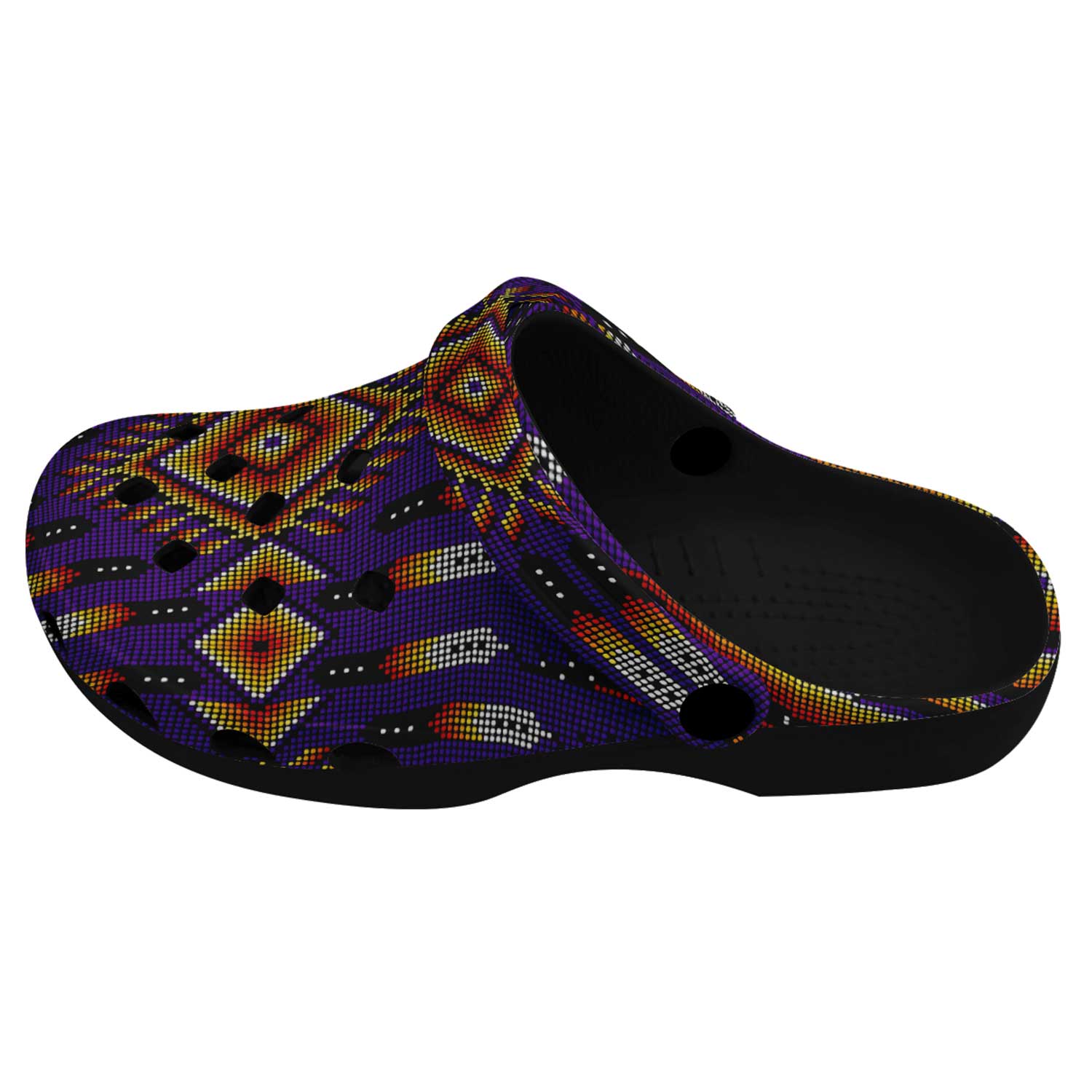 Fire Feather Purple Muddies Unisex Clog Shoes