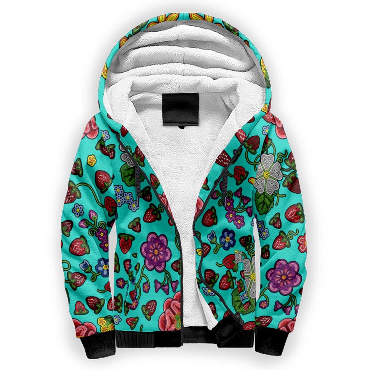 Berry Pop Turquoise Sherpa Hoodie