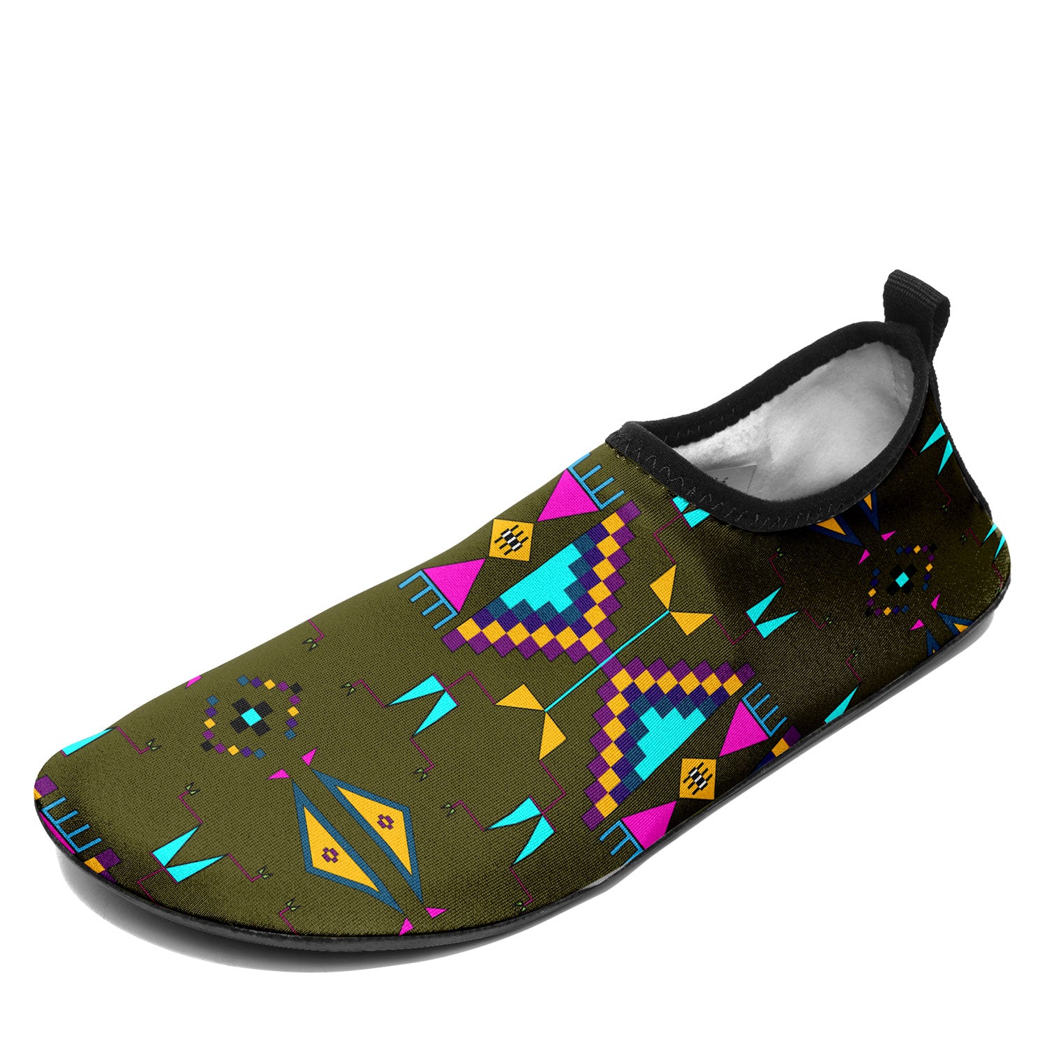 Rite of Passage Olive Kid's Sockamoccs Slip On Shoes