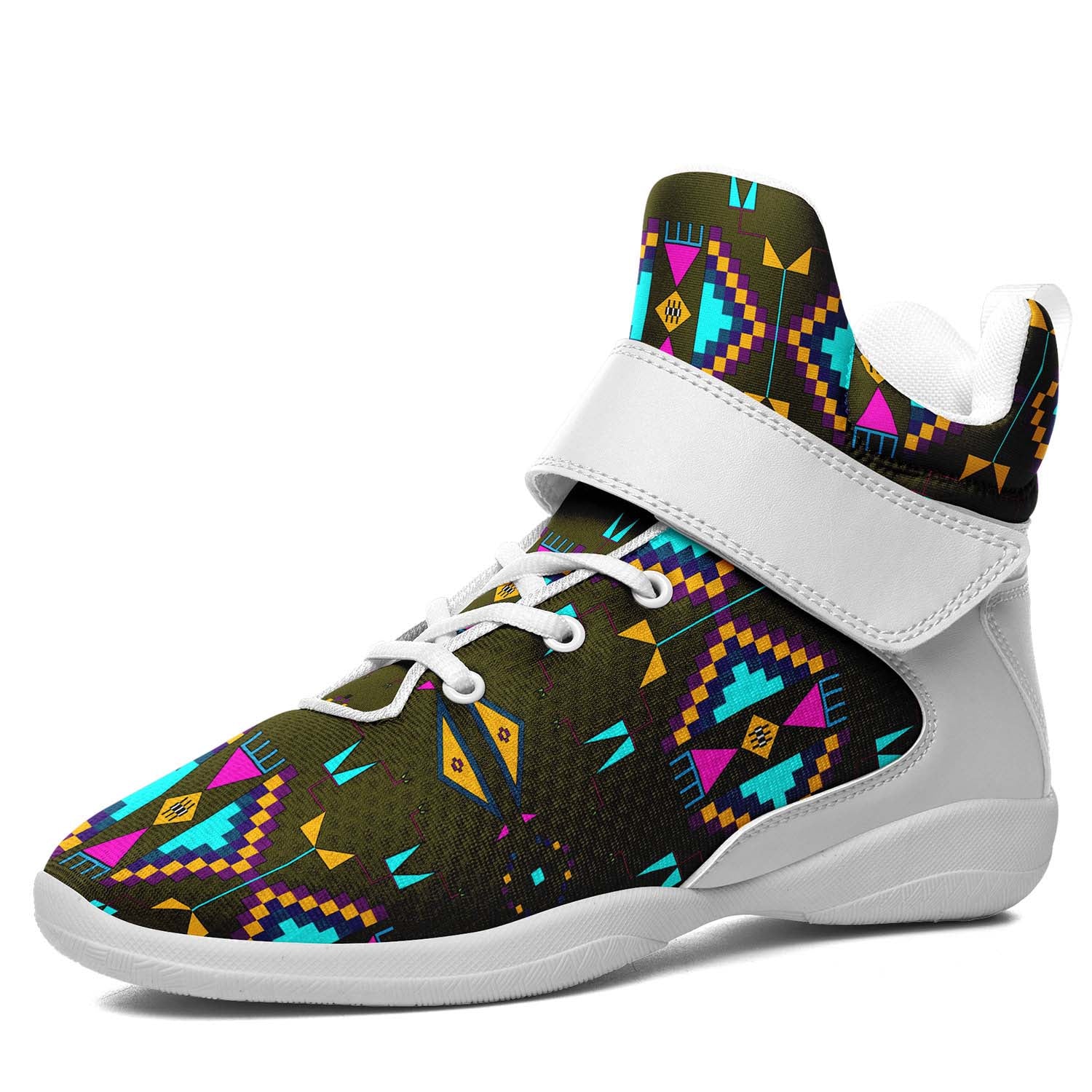 Rite of Passage Olive Ipottaa Basketball / Sport High Top Shoes - White Sole