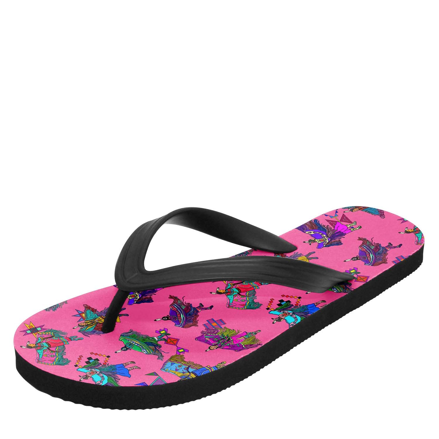 Women's Fancy Dancers Pink Flip Flops