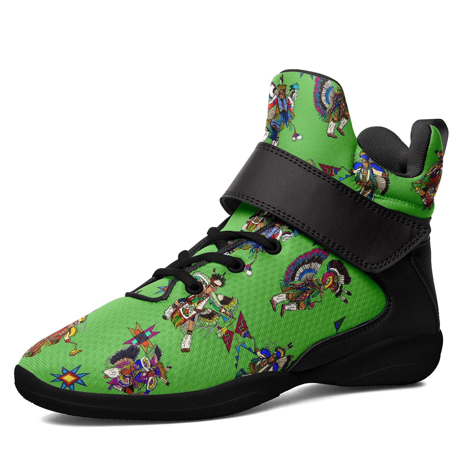 Men's Fancy Dancers Grass Ipottaa Basketball / Sport High Top Shoes - Black Sole