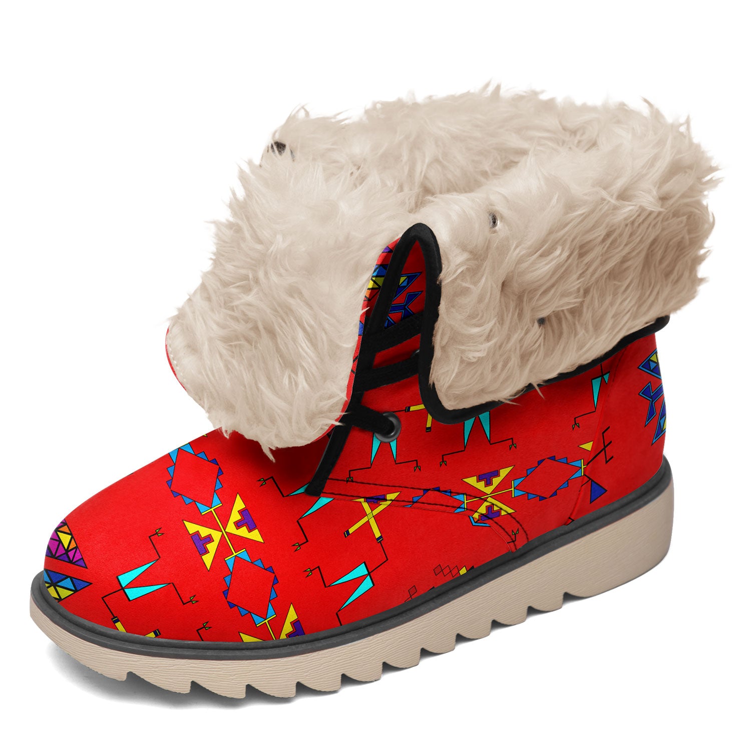 Rainy Chief Rainbow Red Polar Winter Boots