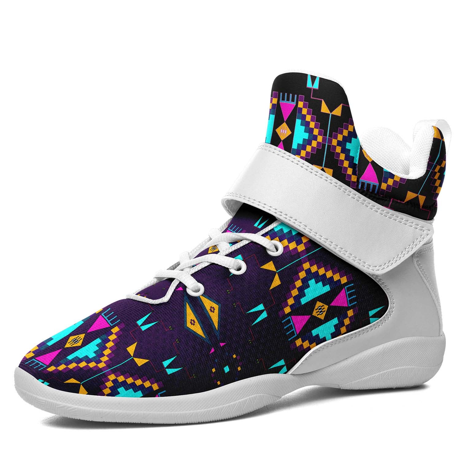 Rite of Passage Dark Purple Ipottaa Basketball / Sport High Top Shoes - White Sole