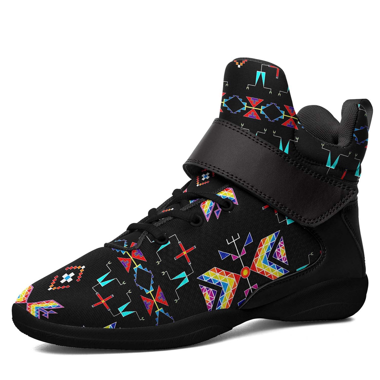 Rainy Chief Rainbow Black Ipottaa Basketball / Sport High Top Shoes - Black Sole