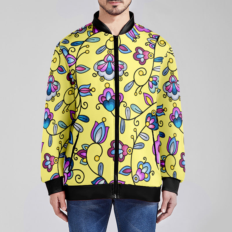 Autumn Bundle Blessing Yellow Zippered Collared Lightweight Jacket