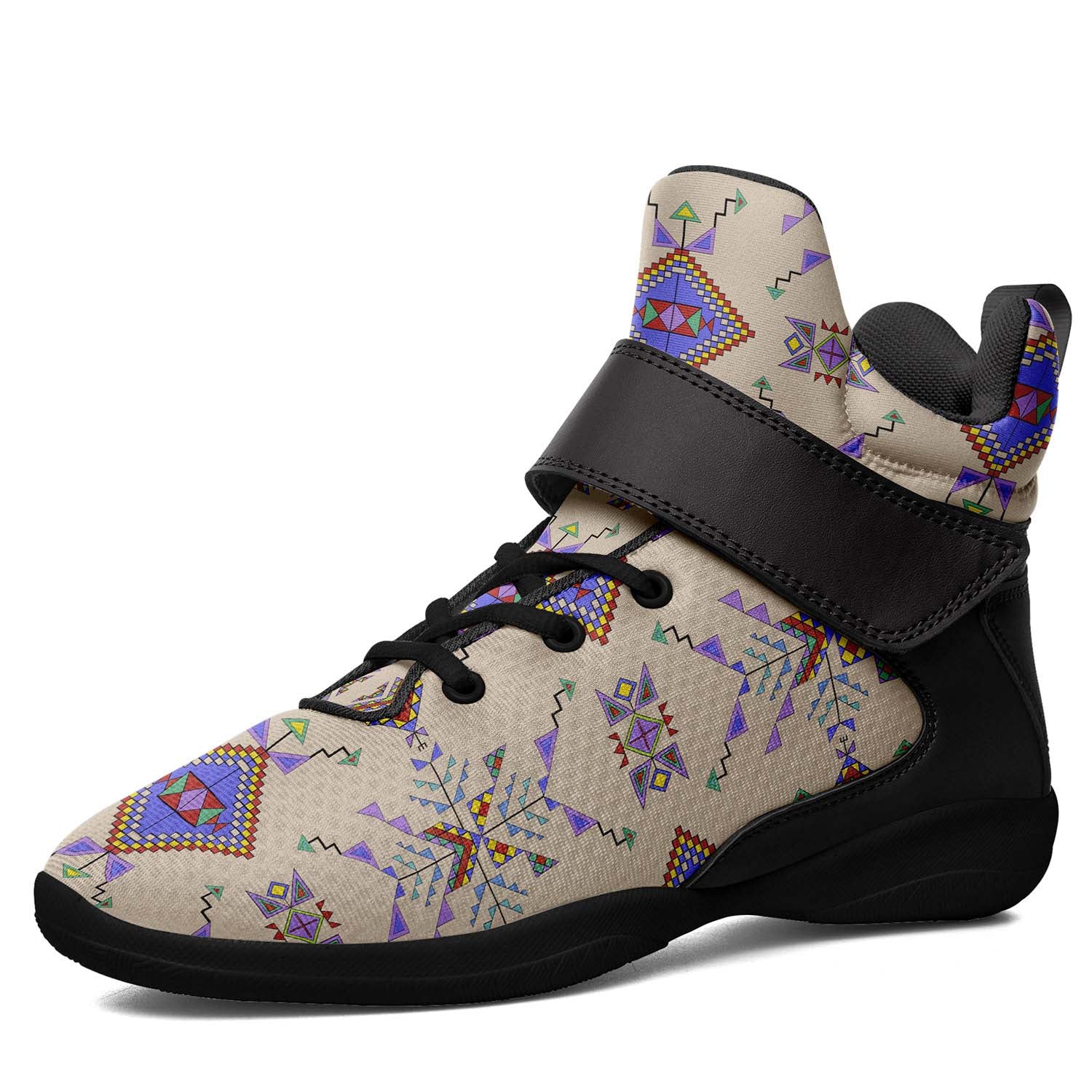 Buffalo Jump Hide Ipottaa Basketball / Sport High Top Shoes - Black Sole