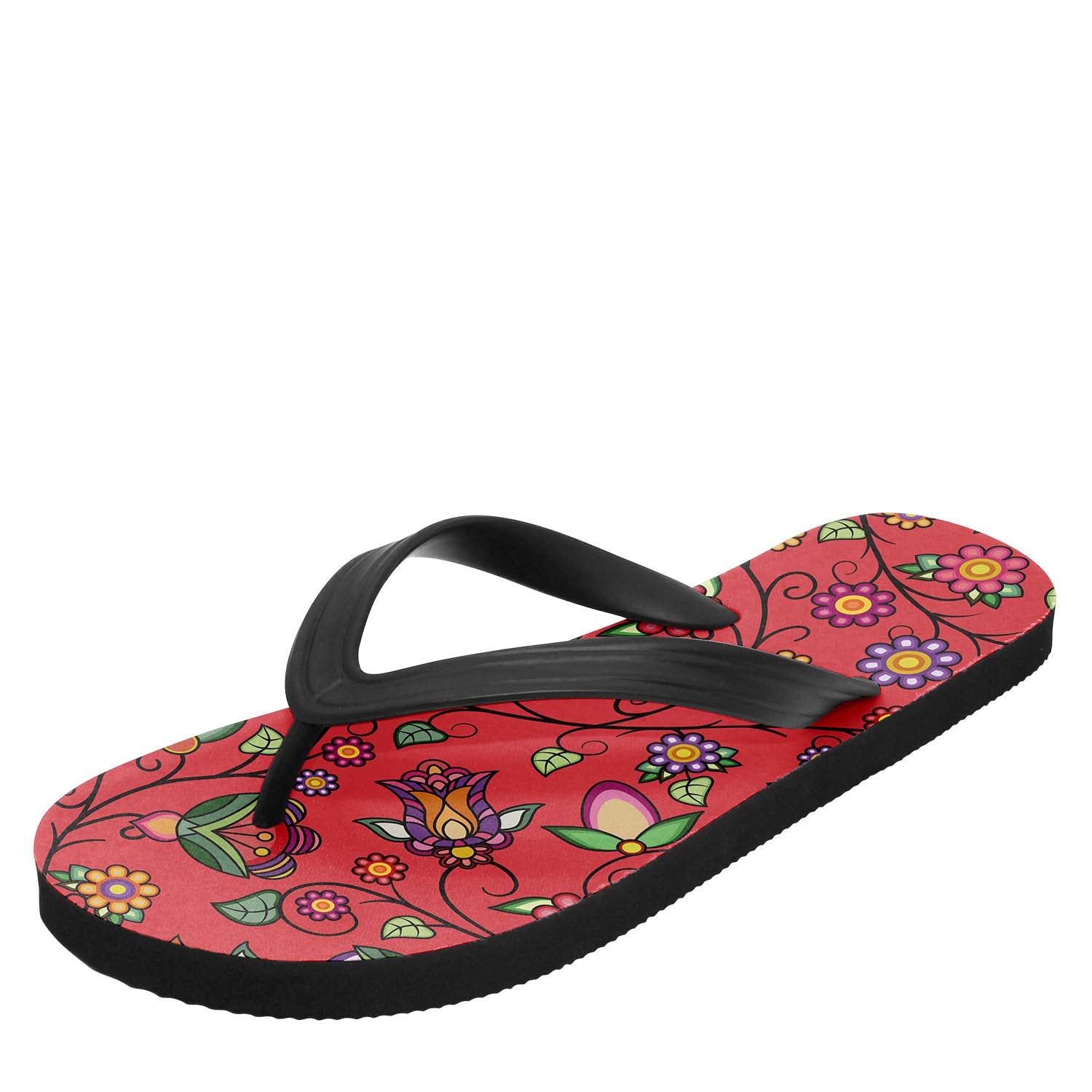 Heartbeat Petals Red Flip Flops