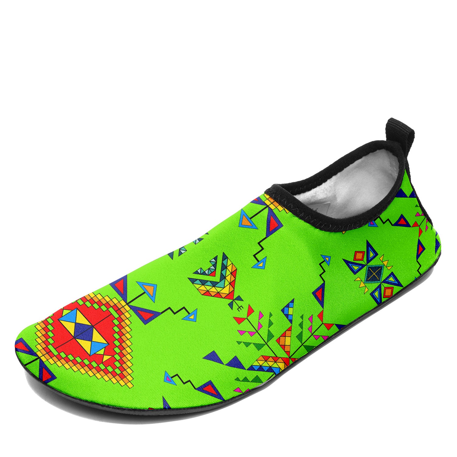 Buffalo Jump Neon Green Kid's Sockamoccs Slip On Shoes