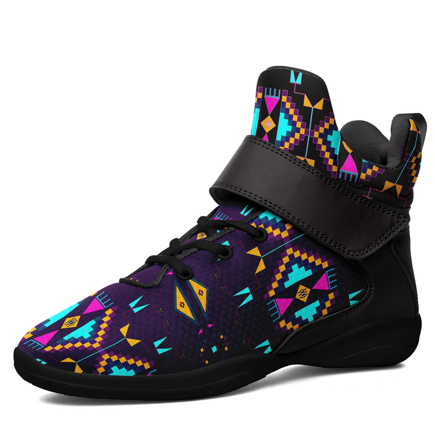 Rite of Passage Dark Purple Ipottaa Basketball / Sport High Top Shoes - Black Sole