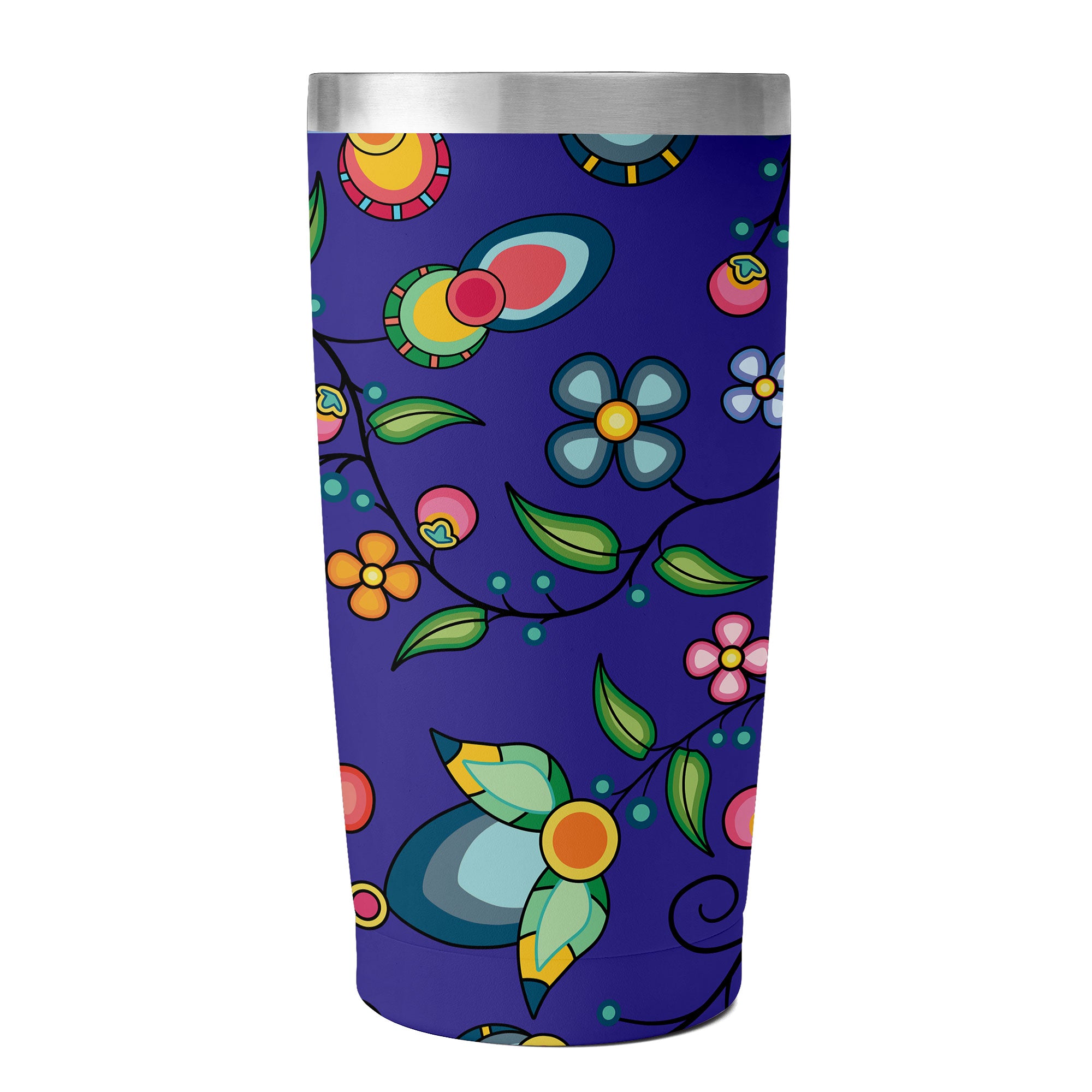 Floral Bounty Blue 15OZ Tumbler