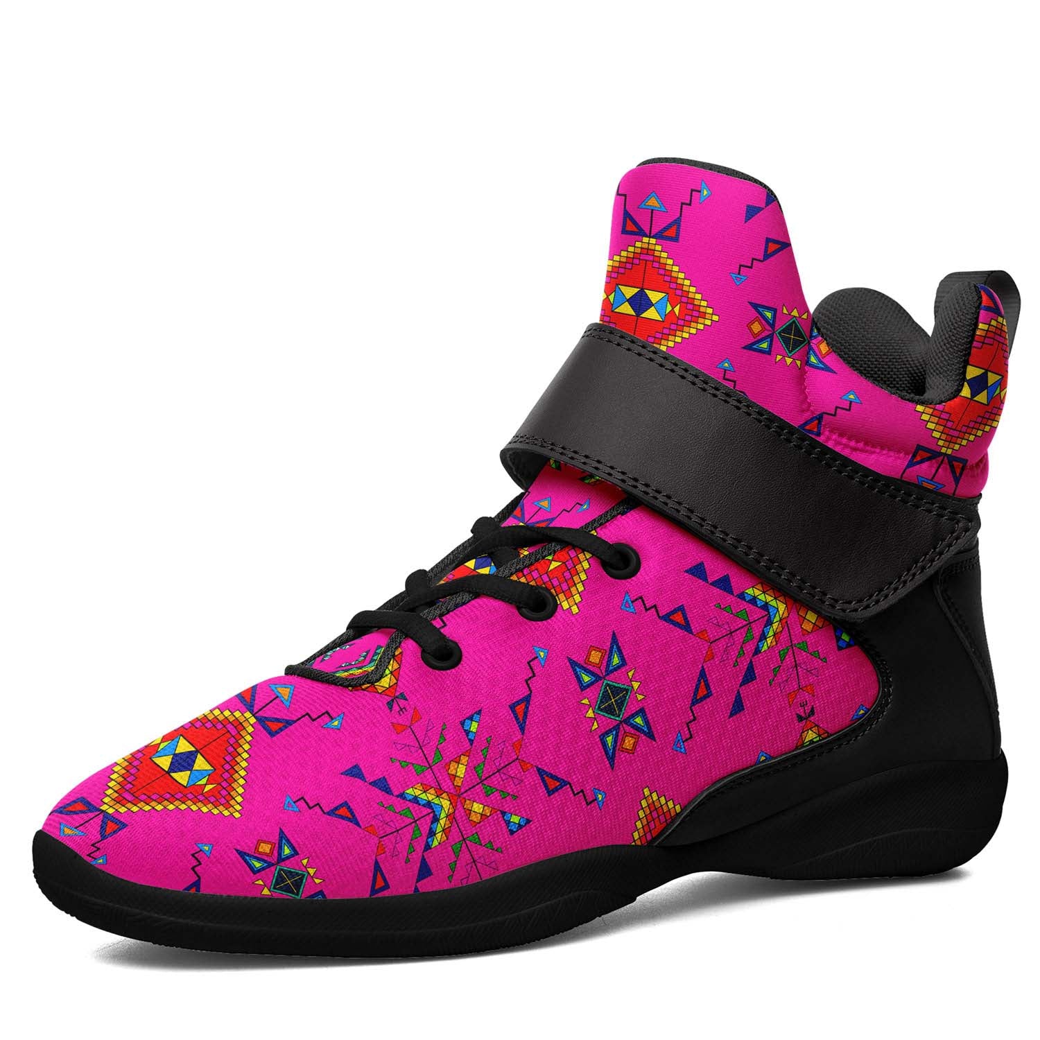Buffalo Jump Pink Ipottaa Basketball / Sport High Top Shoes - Black Sole