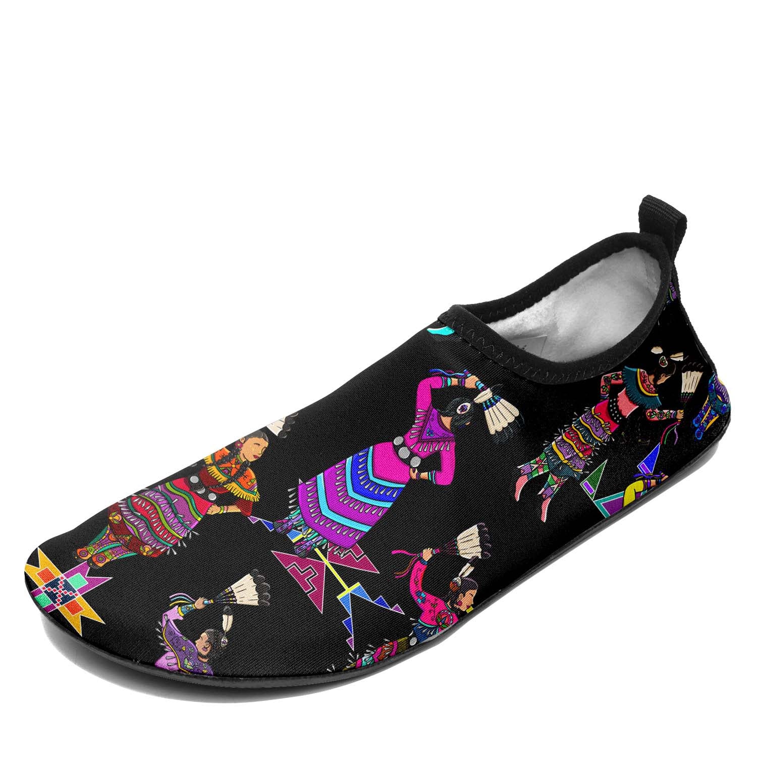 Women's Jingle Dancers Black Sockamoccs