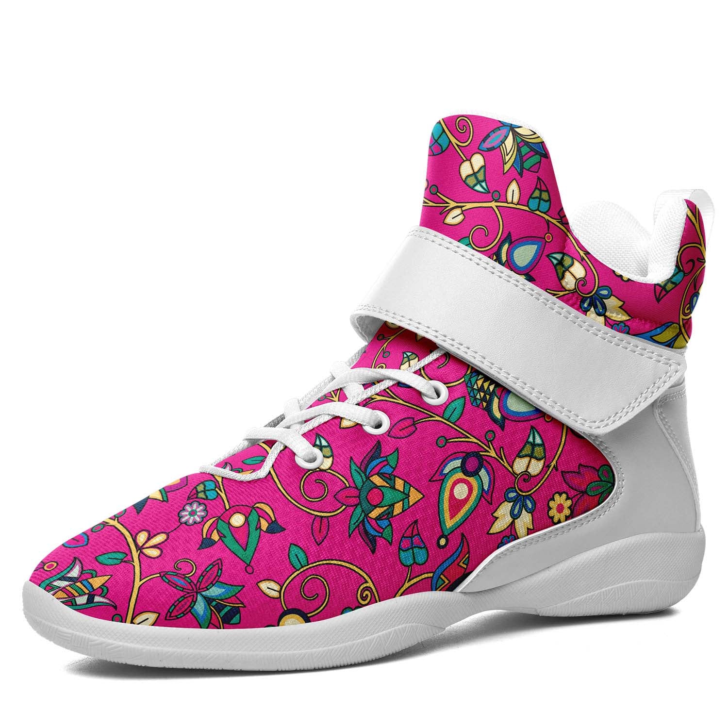 Thorny Path Pink Ipottaa Basketball / Sport High Top Shoes - White Sole