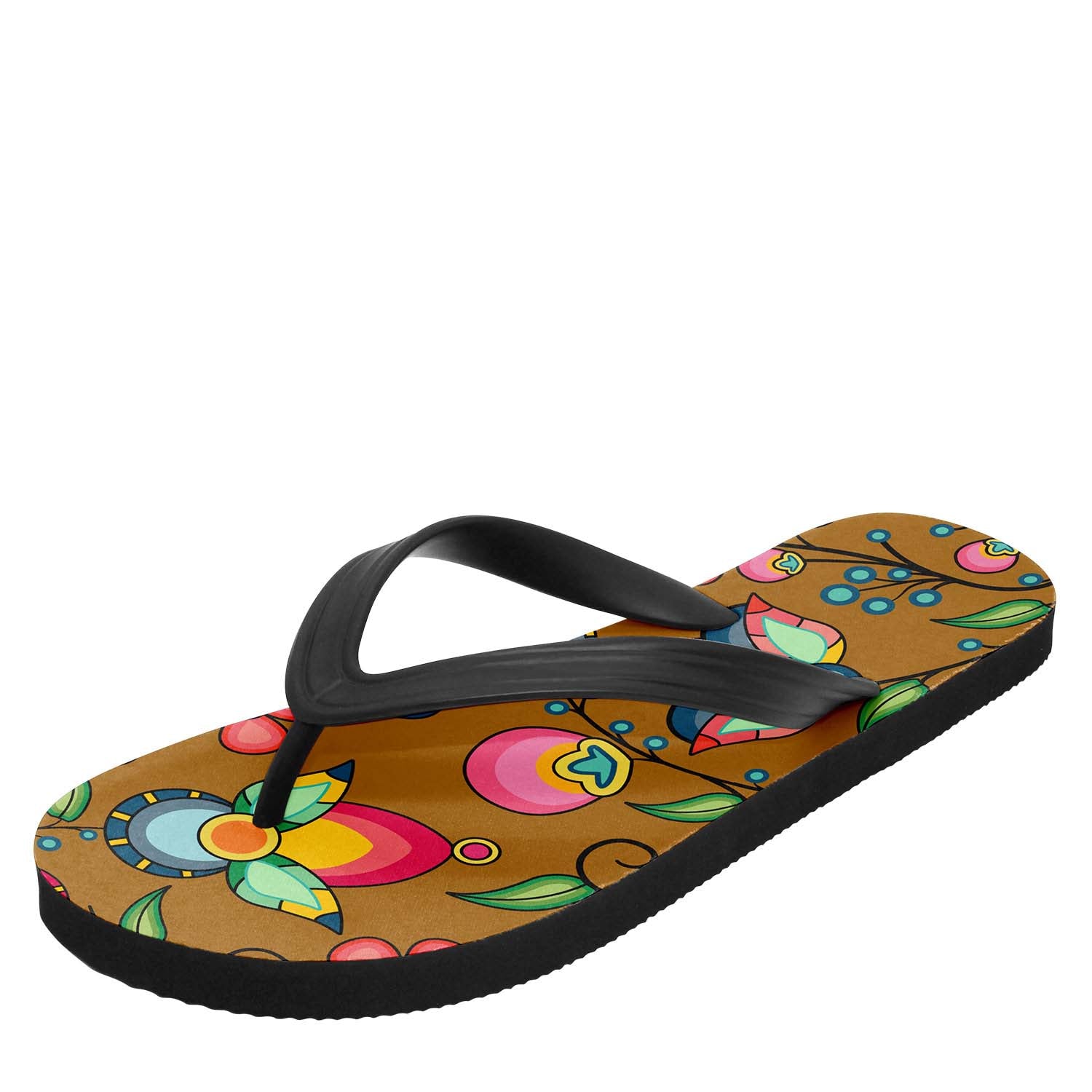 Floral Bounty Fall Leaves Flip Flops