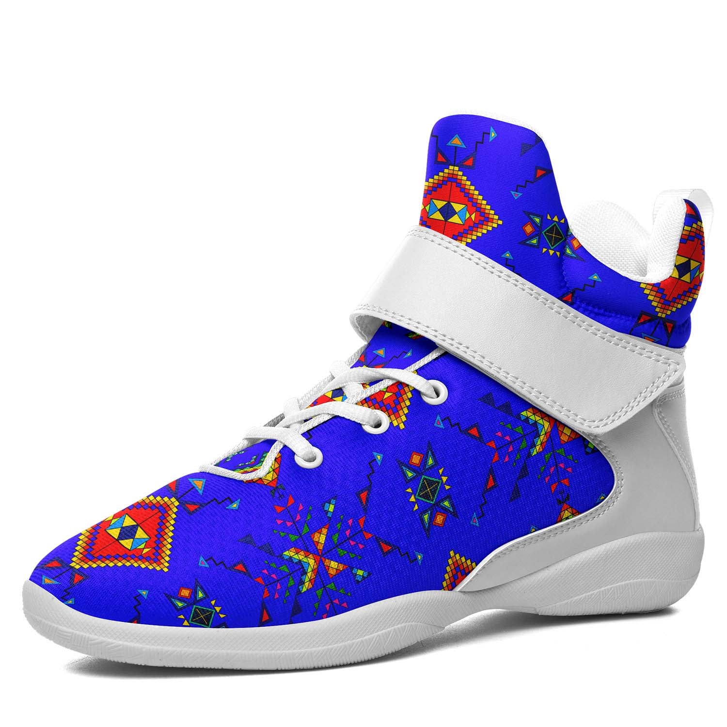 Buffalo Jump Blue Ipottaa Basketball / Sport High Top Shoes - White Sole