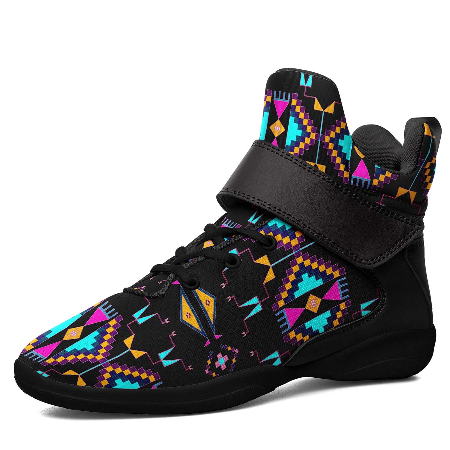 Rite of Passage Black Ipottaa Basketball / Sport High Top Shoes - Black Sole