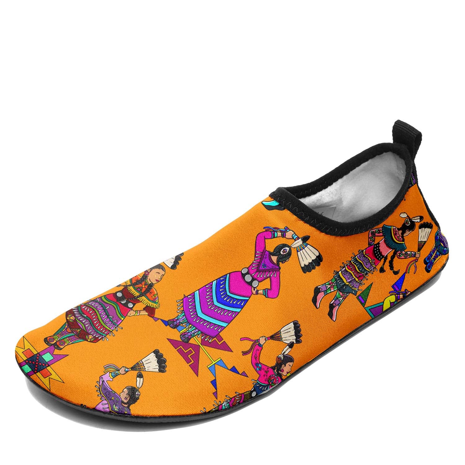 Women's Jingle Dancers Orange Sockamoccs