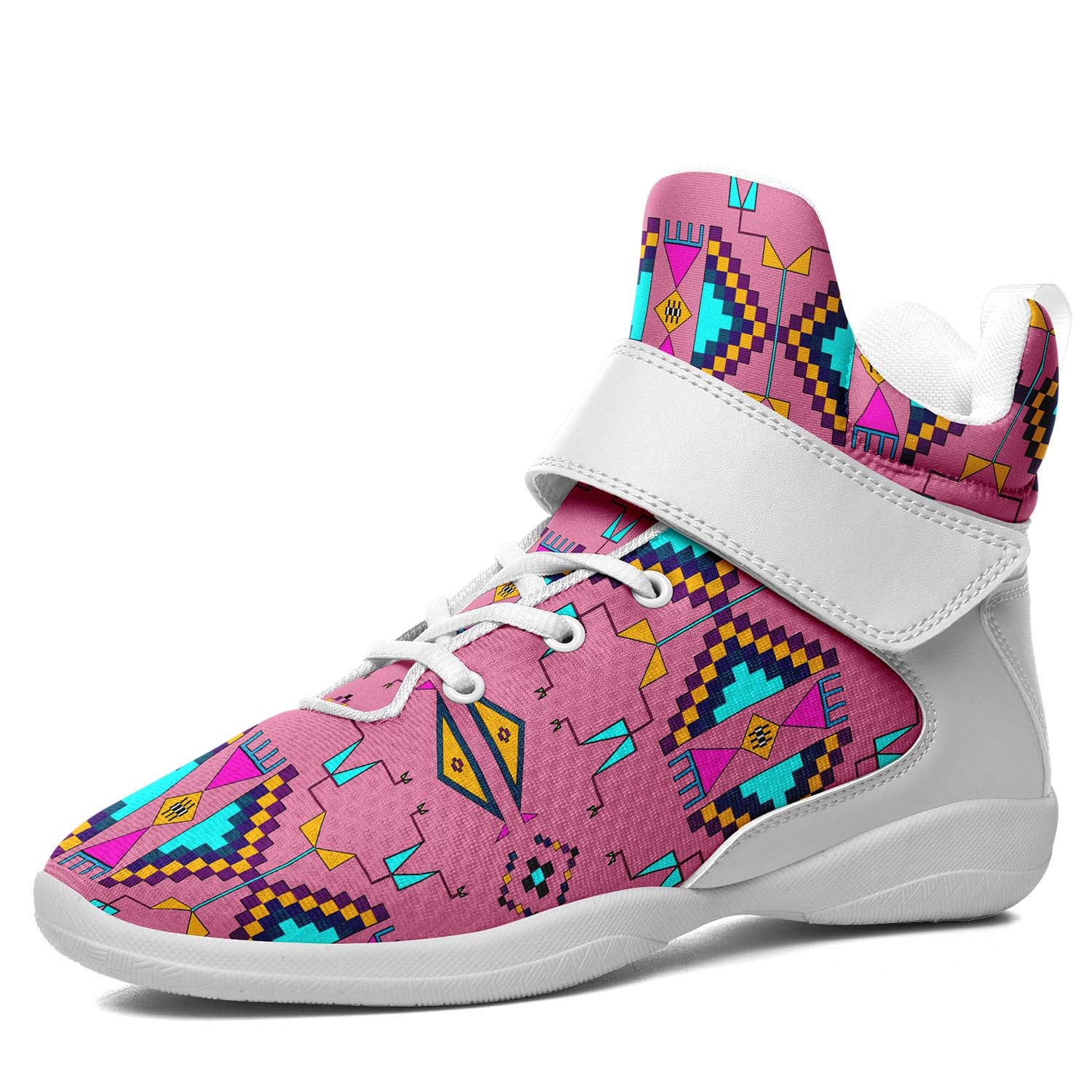 Rite of Passage Pink Ipottaa Basketball / Sport High Top Shoes - White Sole