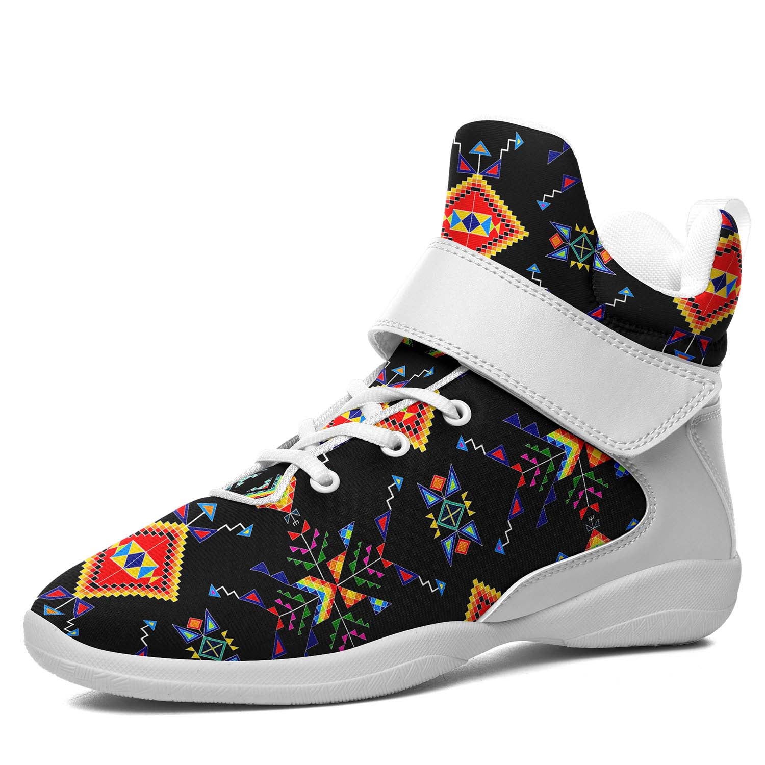 Buffalo Jump Black Ipottaa Basketball / Sport High Top Shoes - White Sole